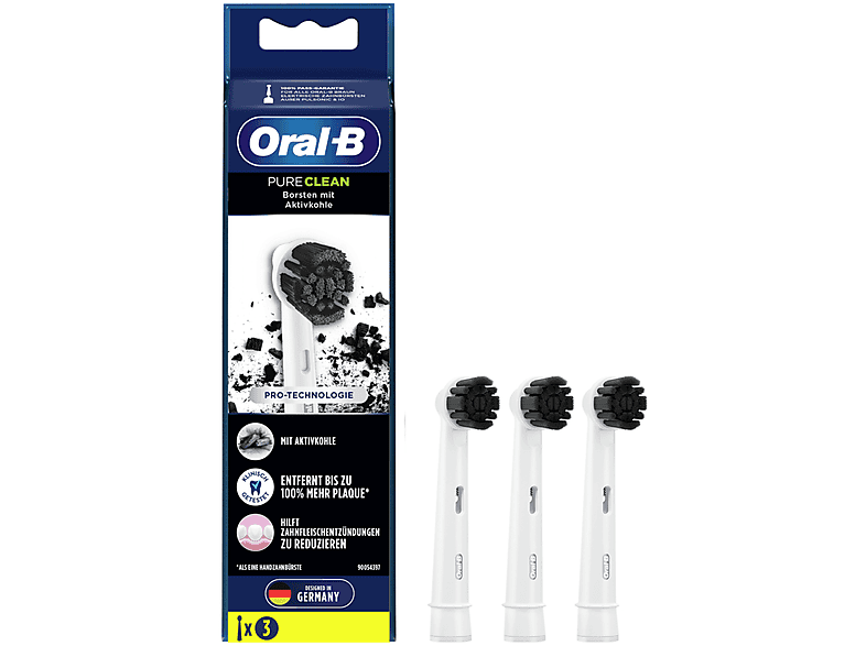 ORAL-B Pure Clean mit Aktivkohle Aufsteckbürsten