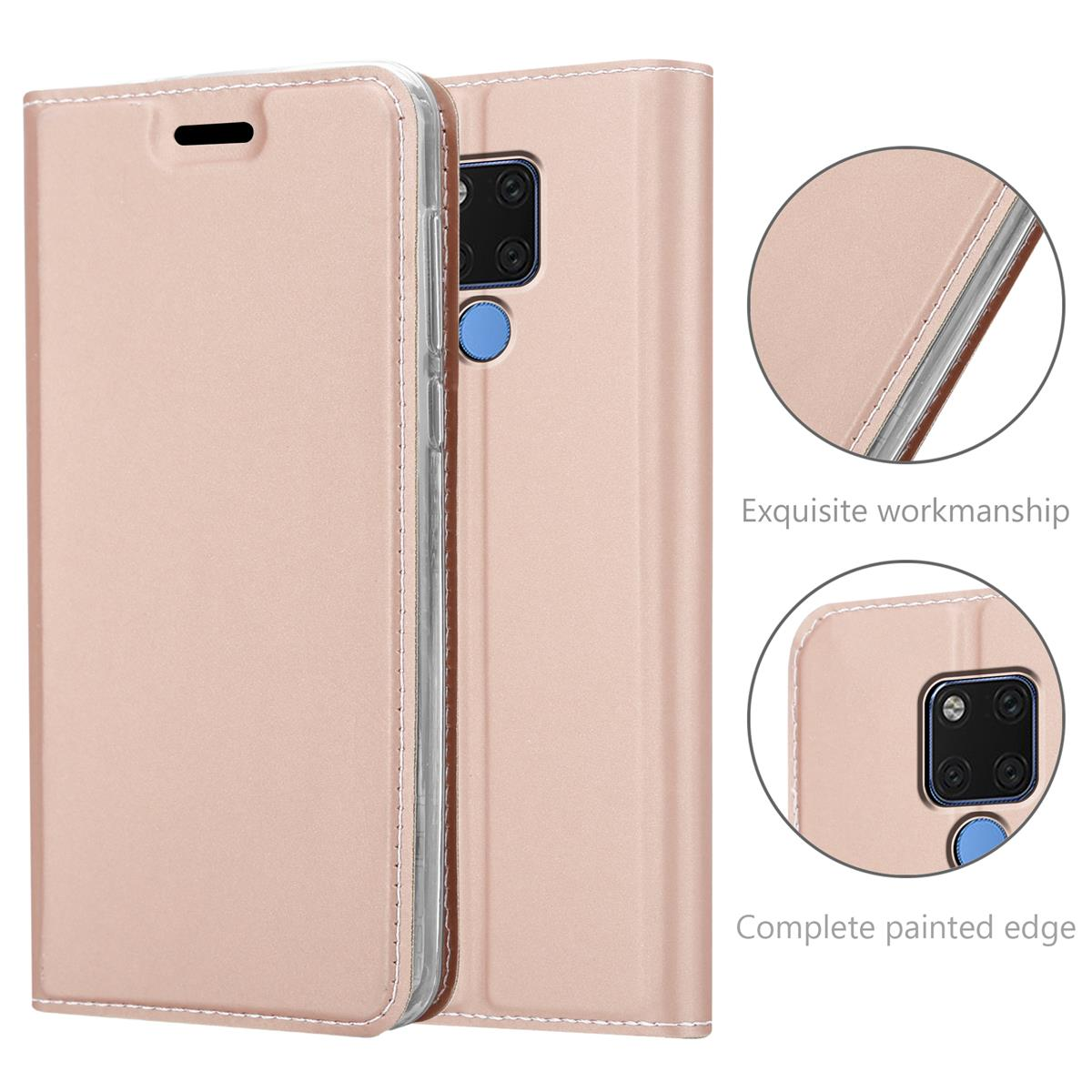 Style, 20, Classy Huawei, CLASSY GOLD Bookcover, ROSÉ Handyhülle Book CADORABO MATE