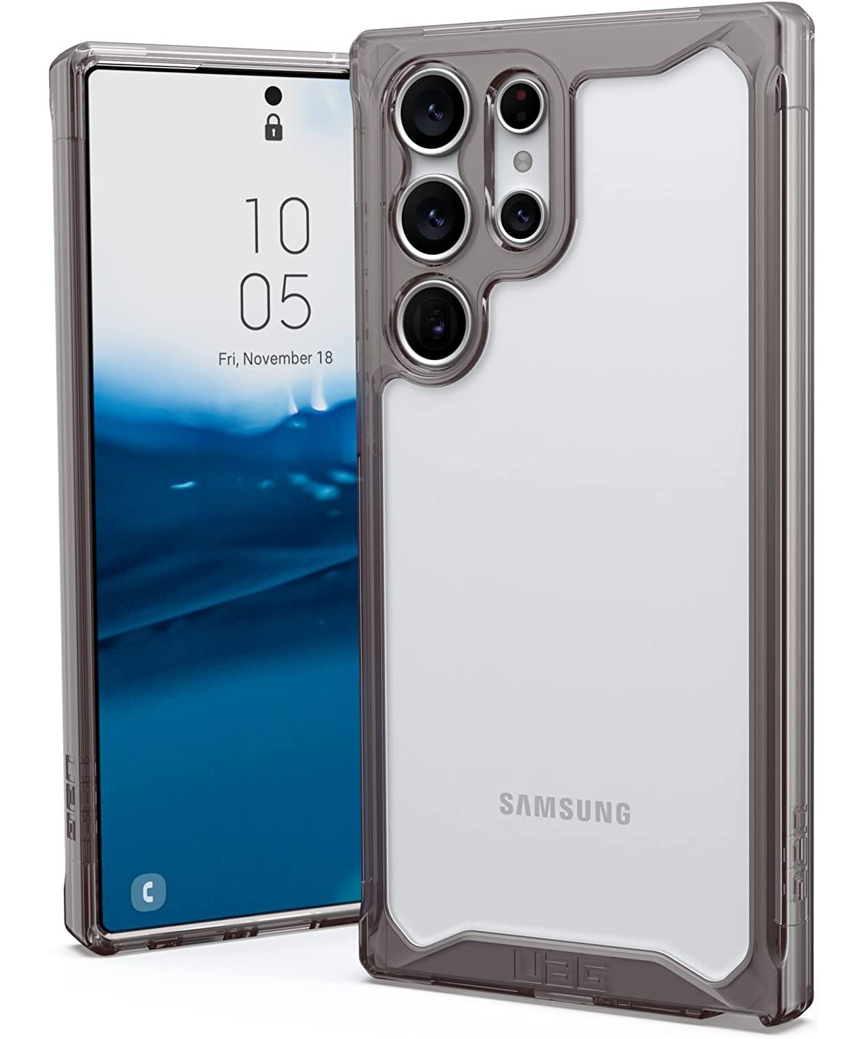 URBAN ARMOR GEAR (grau Samsung, 5G, transparent) S23 ash Backcover, Plyo, Galaxy Ultra