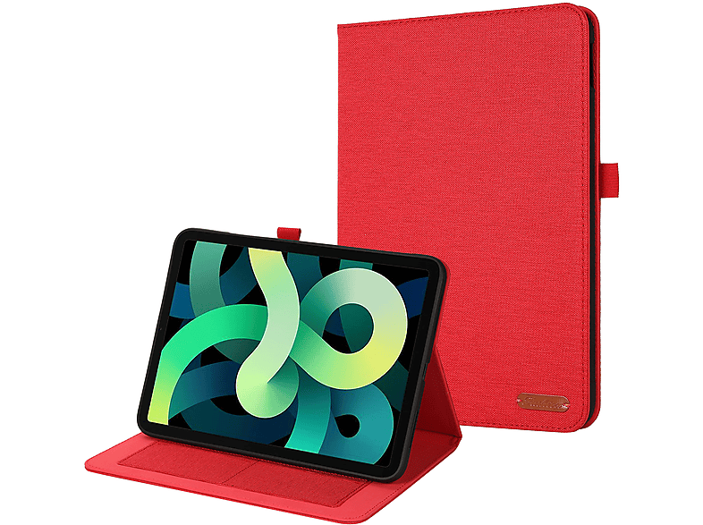 LOBWERK Hülle Schutzhülle Bookcover für Apple Ipad 2022 10.9 Kunststoff, Rot