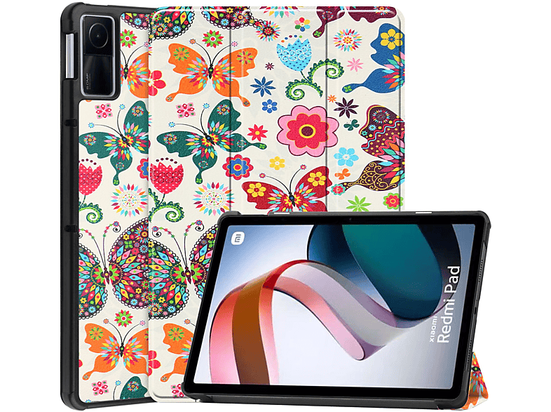 LOBWERK Hülle Schutzhülle Bookcover für Xiaomi Redmi Pad 2022 I83 10.61 Zoll Kunstleder, Mehrfarbig