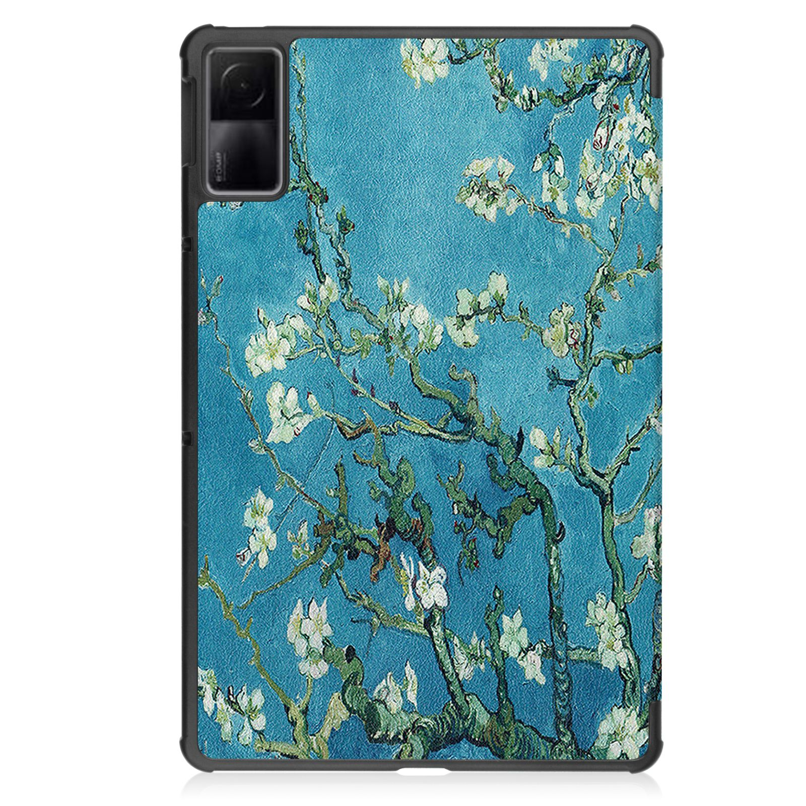 Tablethülle mit einem Van Gogh-Gemälde eines Mandelblütenbaums.