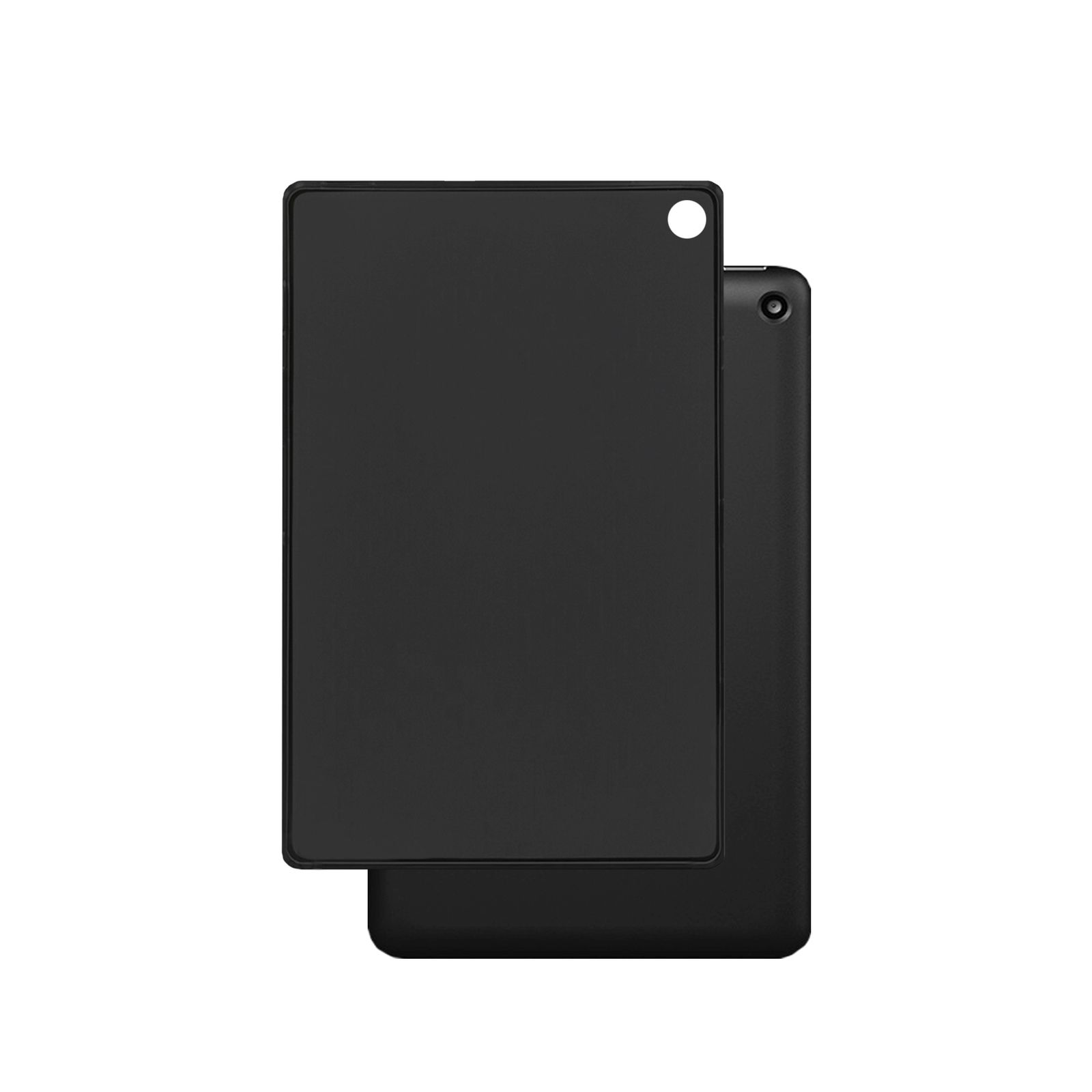 LOBWERK 2in1 für TPU, 2022 7 7 Backcover Amazon Kindle Schwarz Case Fire Zoll + 12. Schutzglas) Set (Schutzhülle Generation