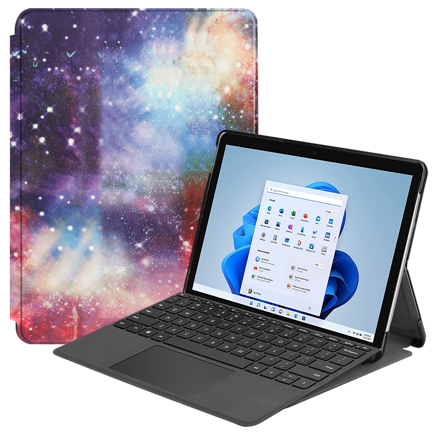 8 Microsoft Mehrfarbig Hülle für Kunstleder, Zoll Surface Bookcover LOBWERK 13 Schutzhülle Pro
