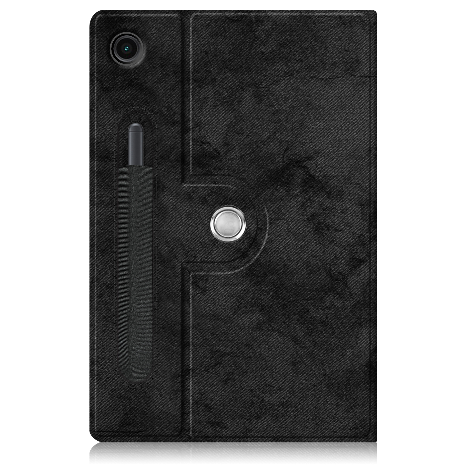 LOBWERK Hülle Schutzhülle Bookcover für Kunstleder, X205 Galaxy A8 Tab Schwarz SM-X200 Samsung