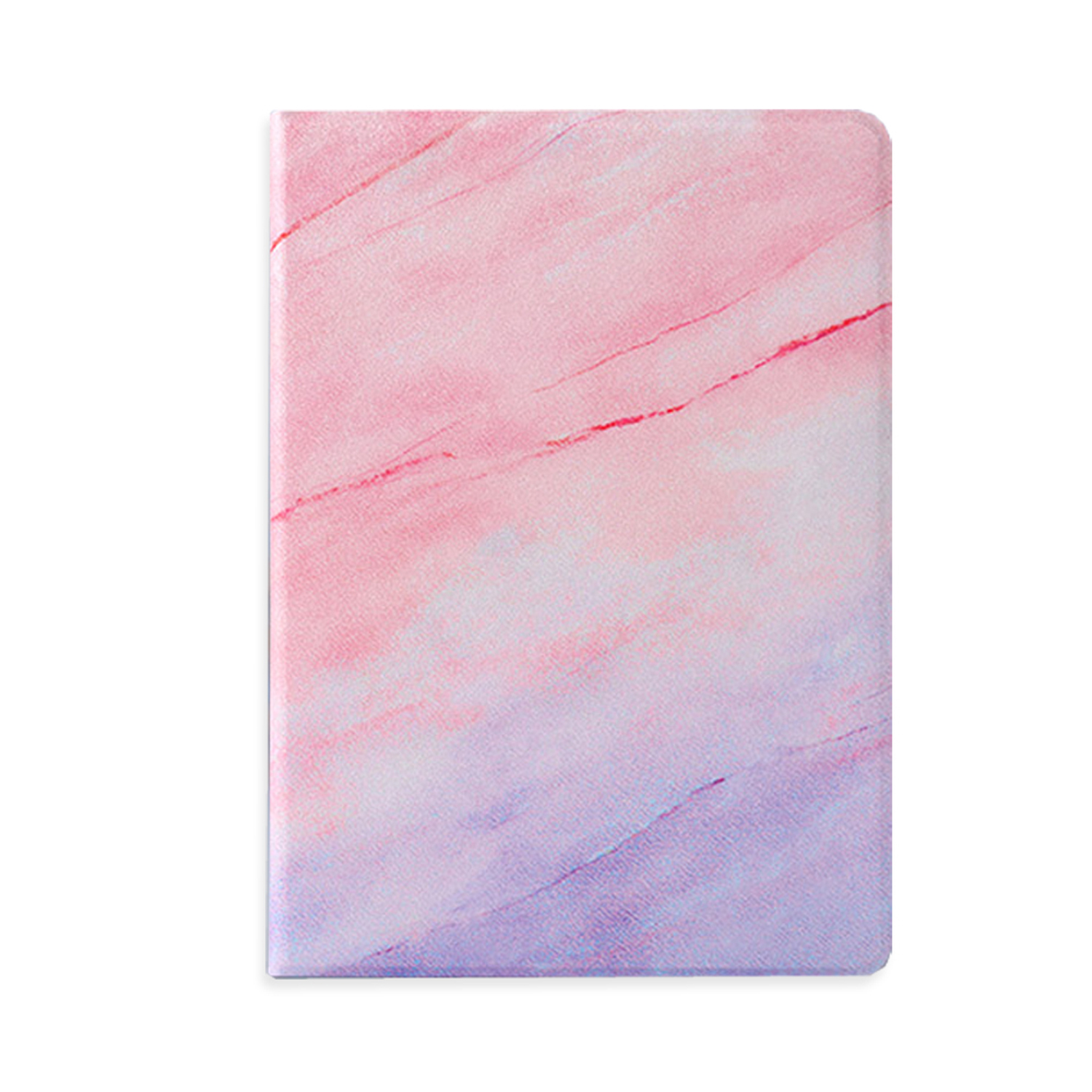 Rosa und lila Aquarell-Tablett-Hülle. Weißer Hintergrund.