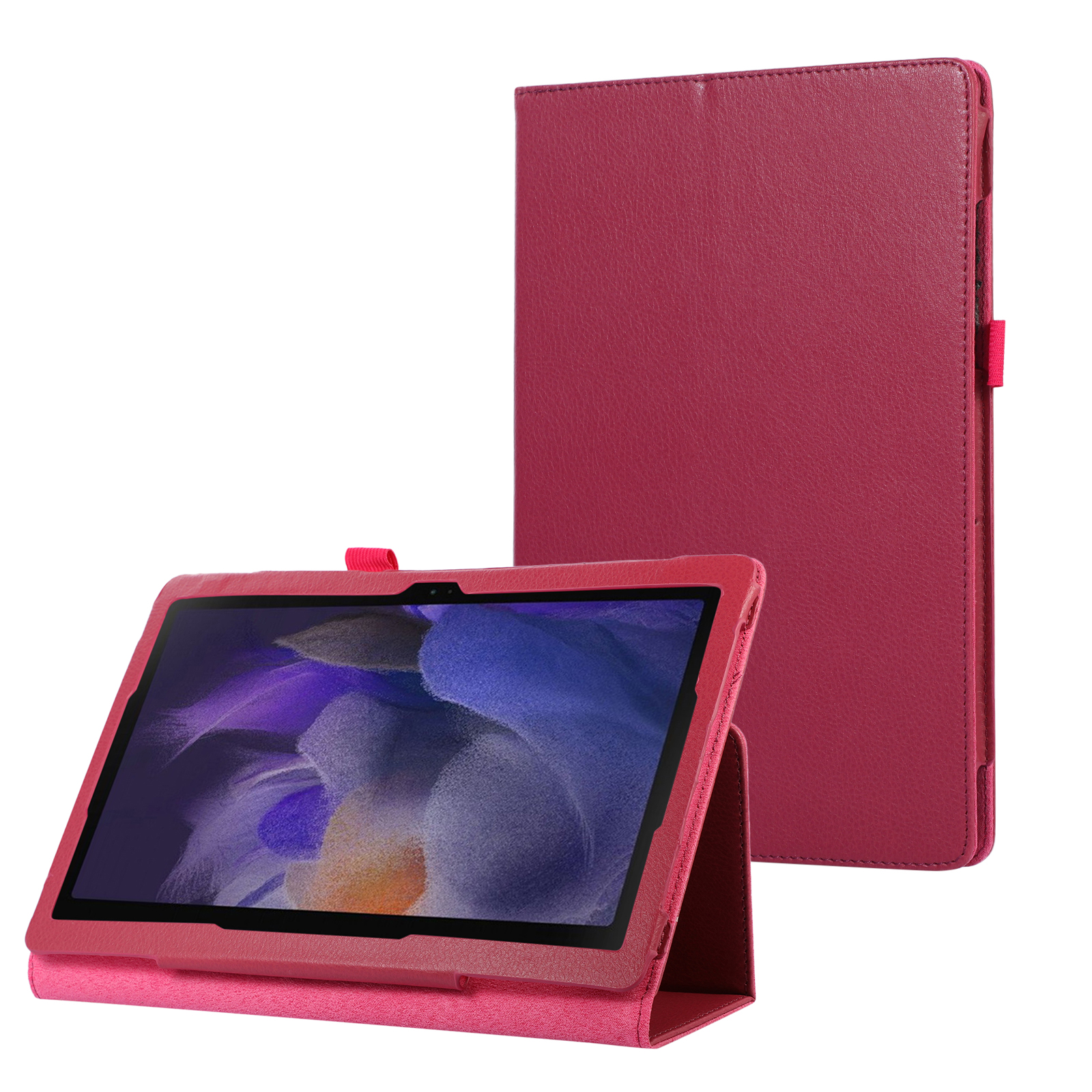 LOBWERK Hülle Kunstleder, Pink Samsung Schutzhülle Bookcover Galaxy SM-X200 X205 A8 für Tab