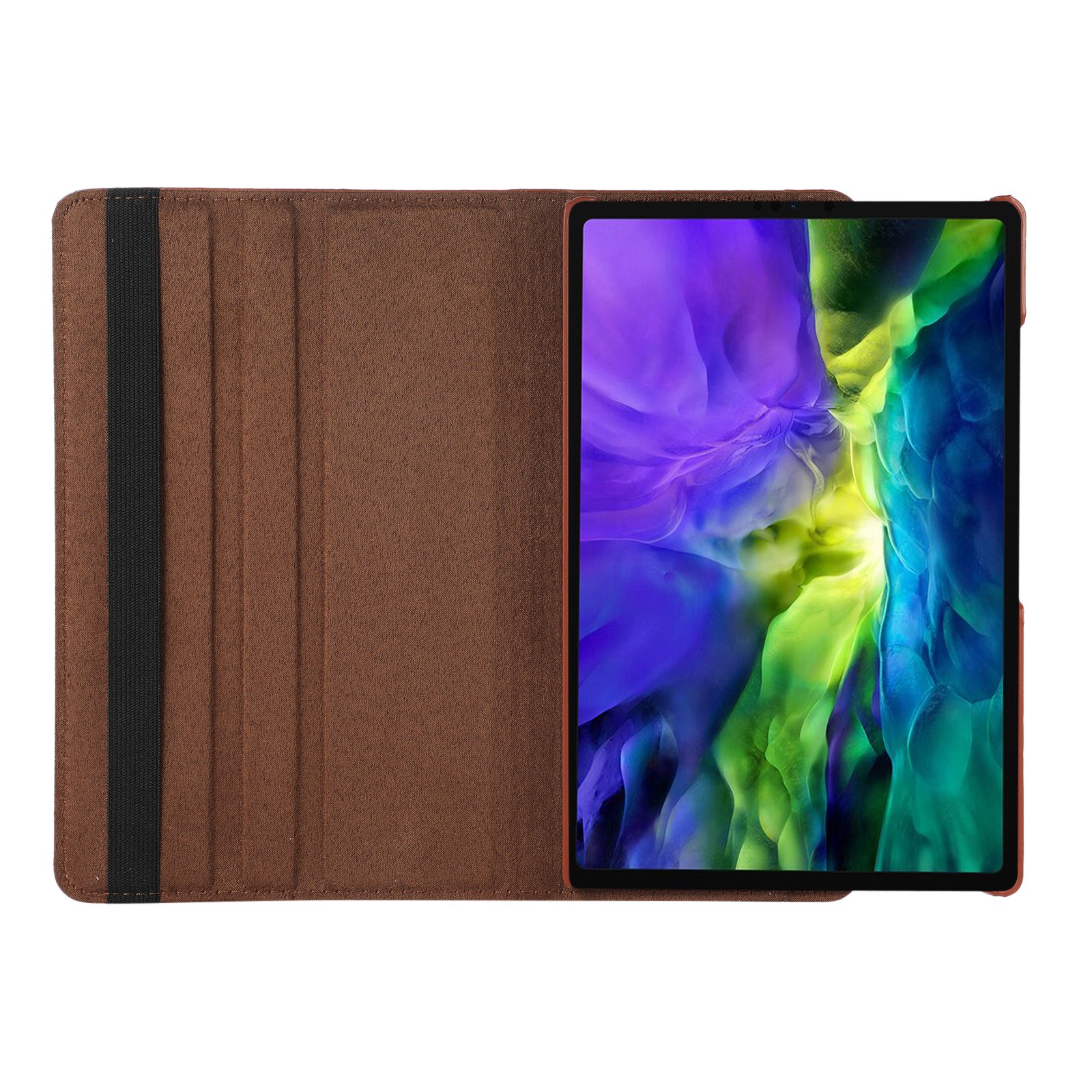 LOBWERK Hülle Schutzhülle Bookcover Galaxy Tab Kunstleder, SM-X200 Braun A8 X205 Samsung für