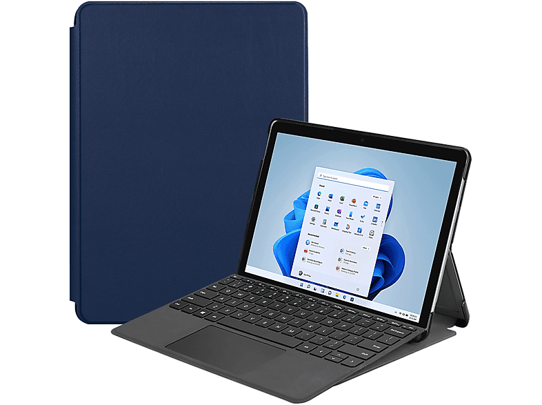 Blau Pro Hülle Surface 13 LOBWERK für Zoll Kunstleder, Schutzhülle Microsoft 8 Bookcover