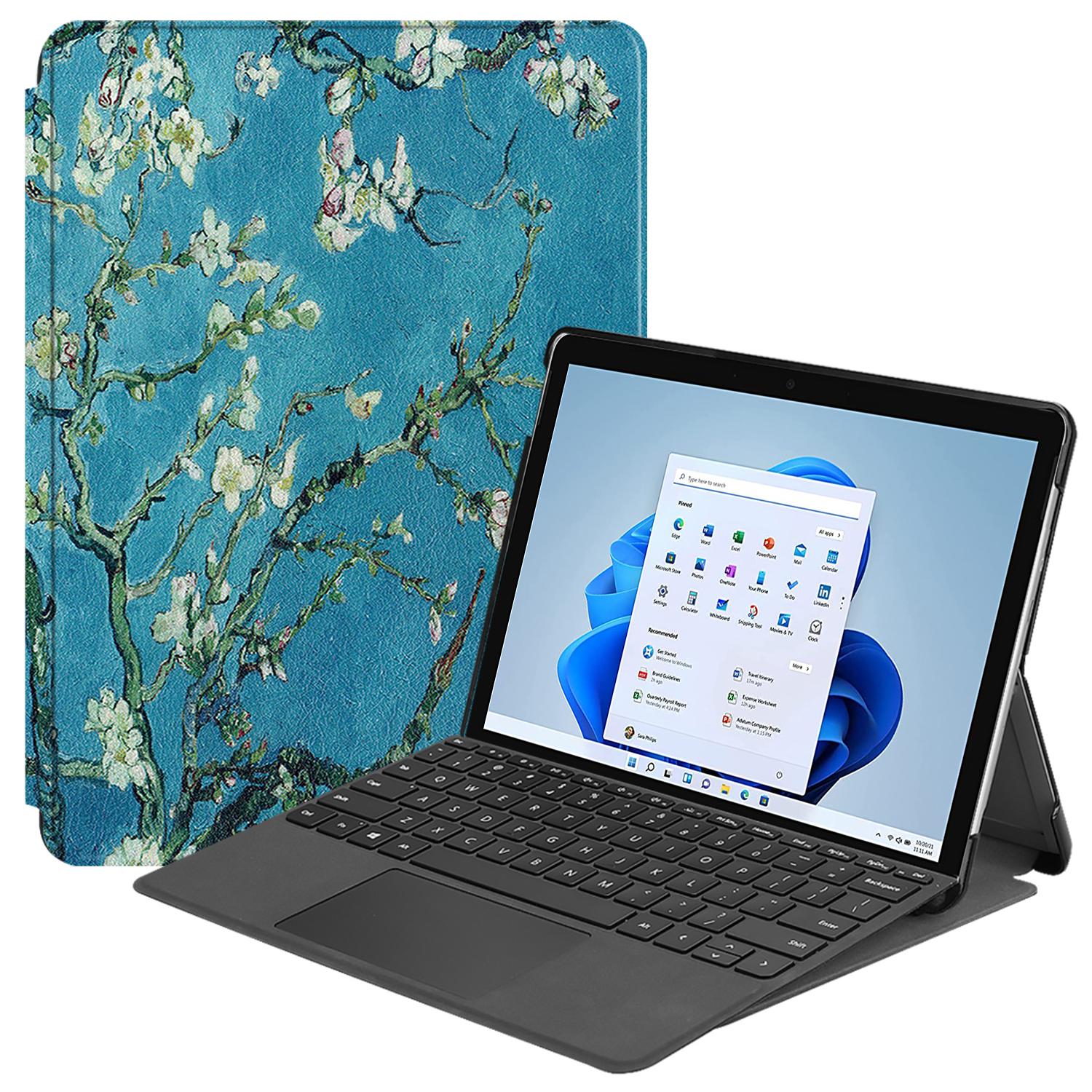 LOBWERK Hülle Schutzhülle für Microsoft 8 13 Mehrfarbig Zoll Bookcover Surface Kunstleder, Pro