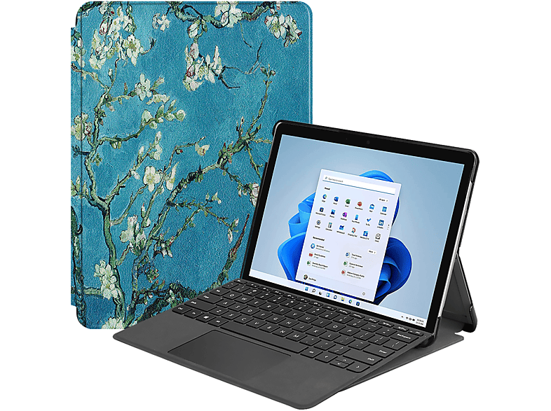 LOBWERK Hülle Schutzhülle Bookcover für 13 Pro Kunstleder, Surface 8 Microsoft Mehrfarbig Zoll