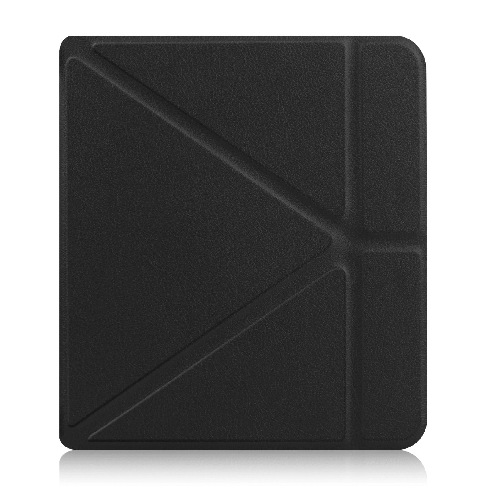 Schwarze Tablethülle mit geometrischem Design.