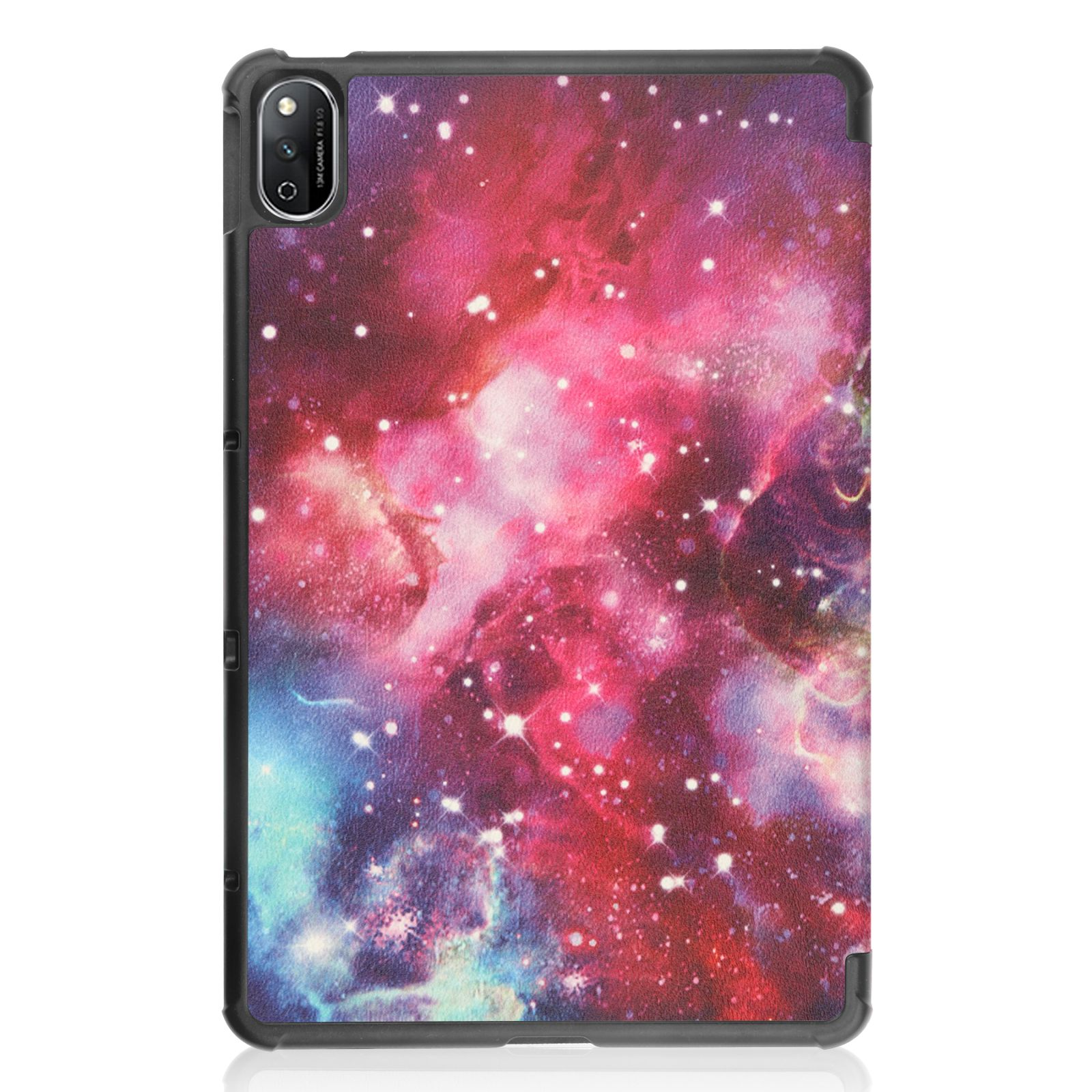 Tablethülle mit Galaxiemuster.