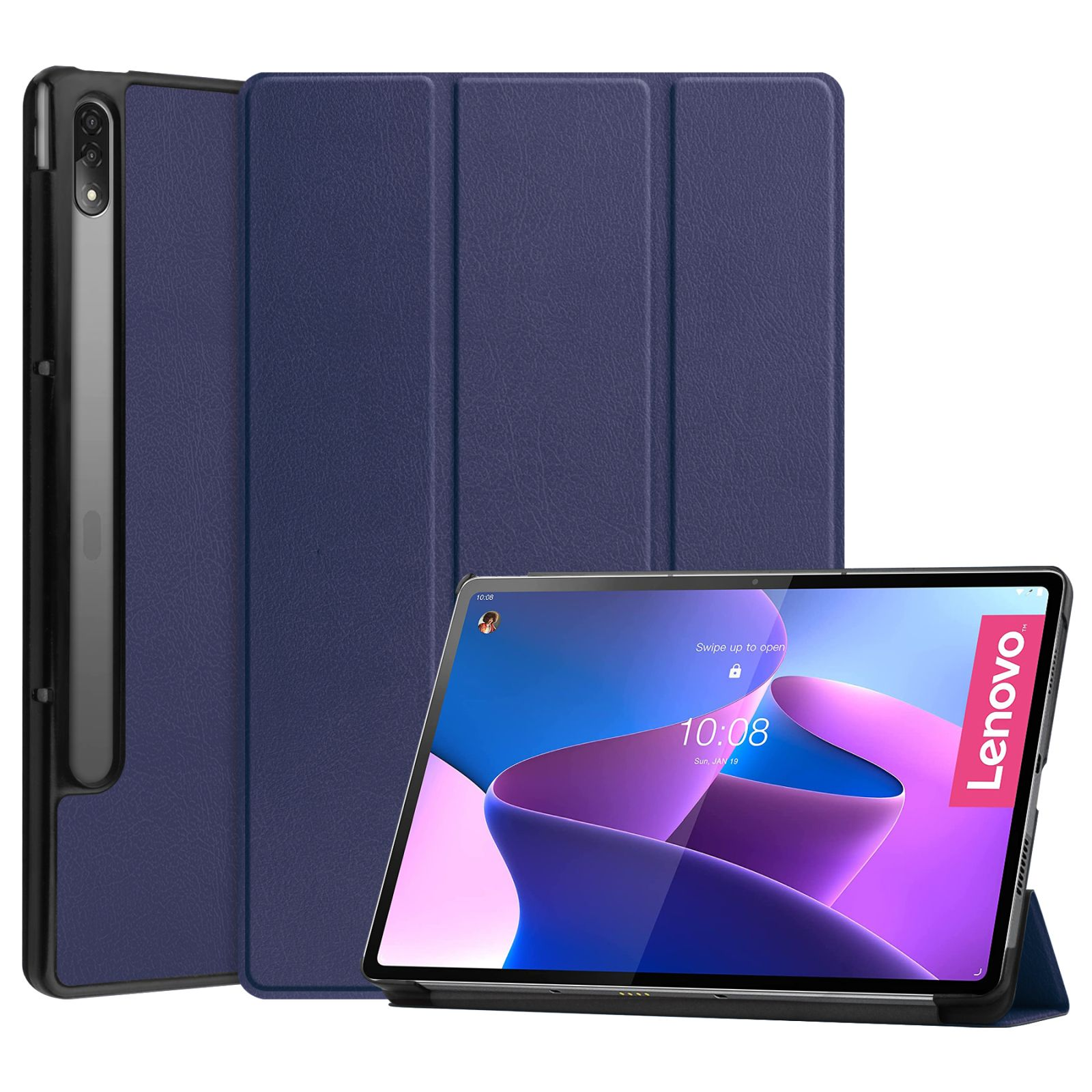 Hülle P12 Lenovo Zoll Blau für Pro Bookcover Schutzhülle Tab 12.6 Kunstleder, LOBWERK