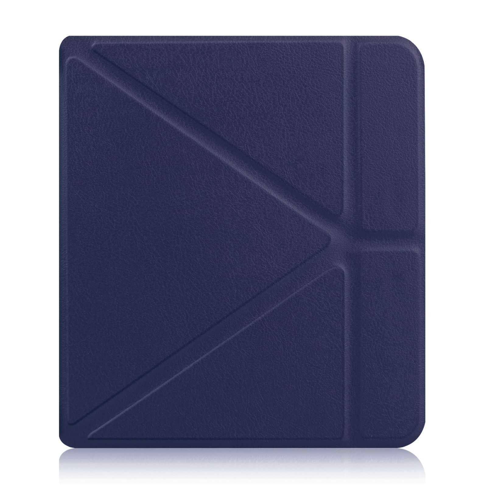 Marineblaue Tablethülle. Strukturierte Oberfläche mit geometrischem Design.