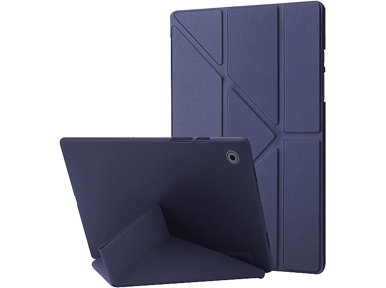 LOBWERK Hülle Schutzhülle Bookcover für SM-X200 Tab Kunststoff, Samsung X205 Galaxy Blau A8