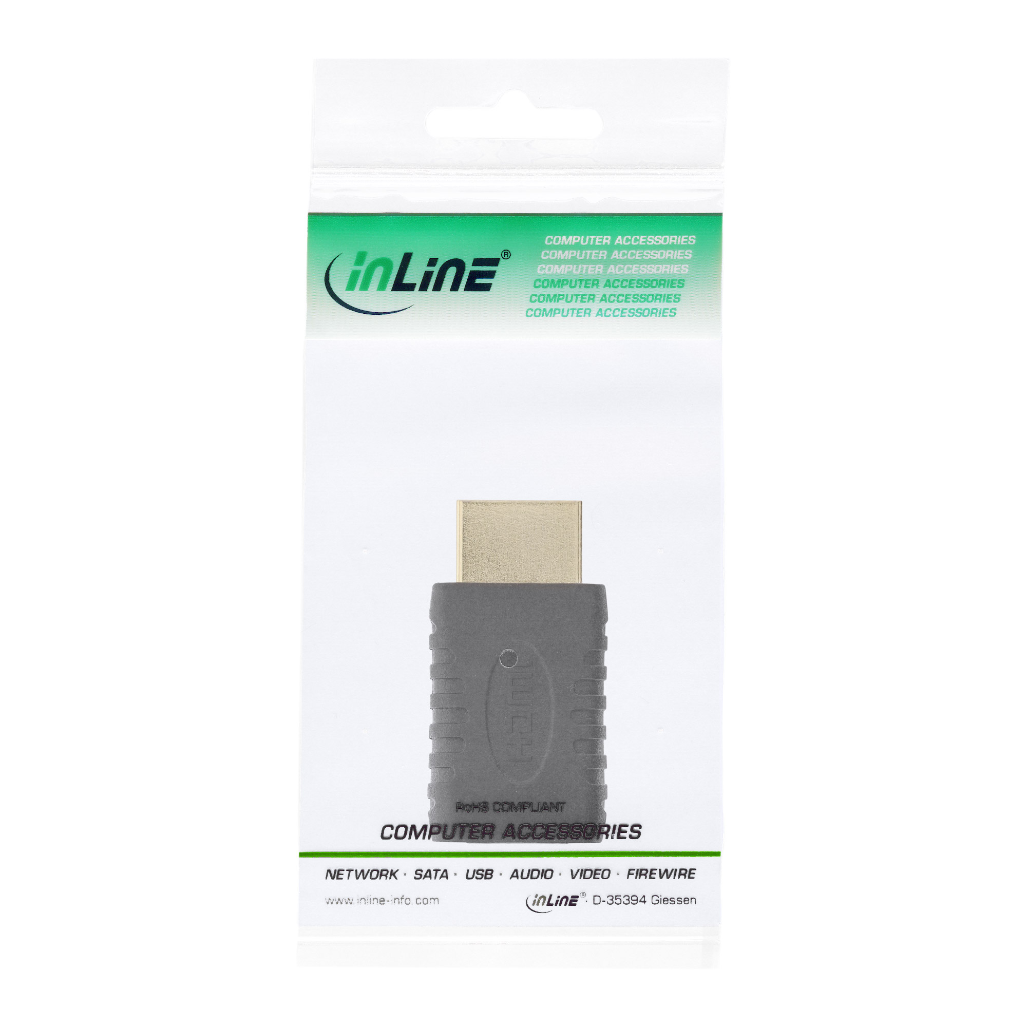 Verpackung für ein HDMI-Adapterkabel.