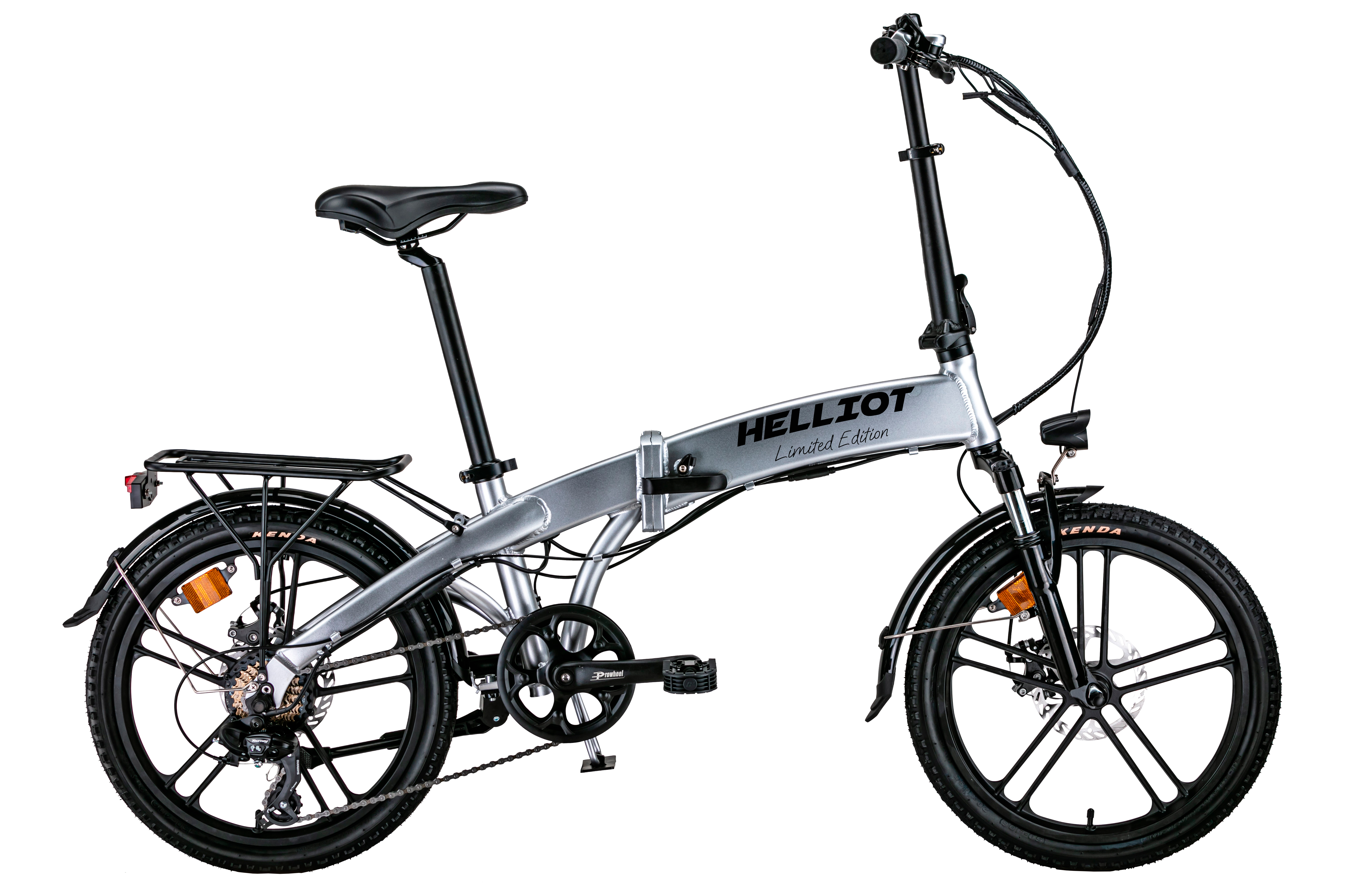 Bicicleta plegable - Bicicleta Eléctrica Helliot , Pegable, RS Oxford CLOVER FITNESS, 250 watt, 25 km/hkm/h, Plata