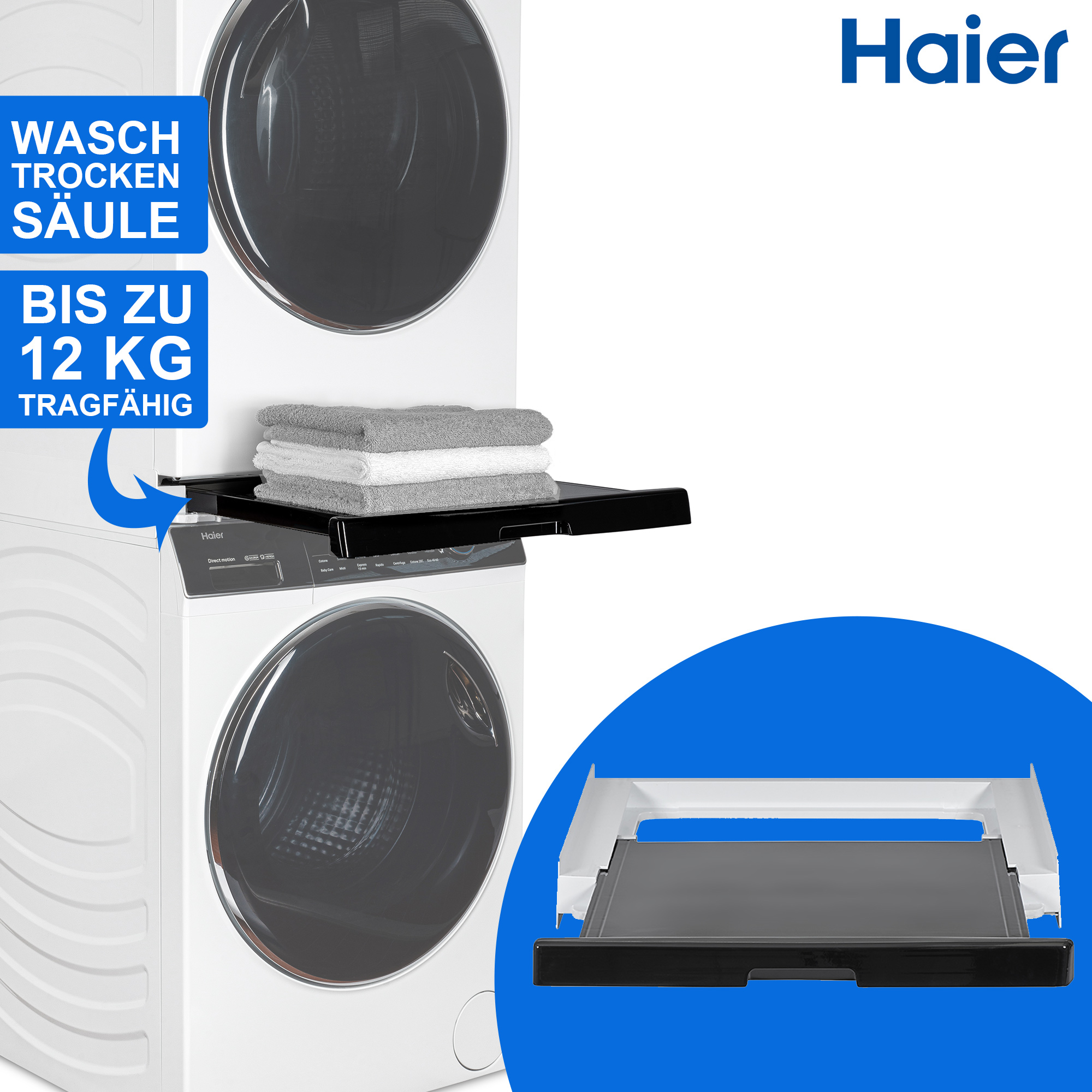 HASTKU10B Wasch-Trockensäulen Verbindung HAIER