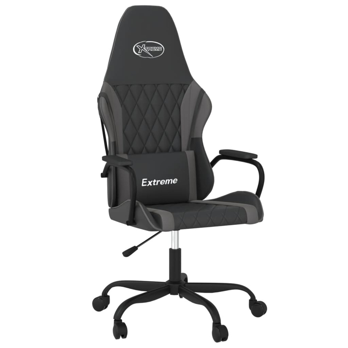 VIDAXL 345537 Gaming Schwarz Grau Stuhl, und