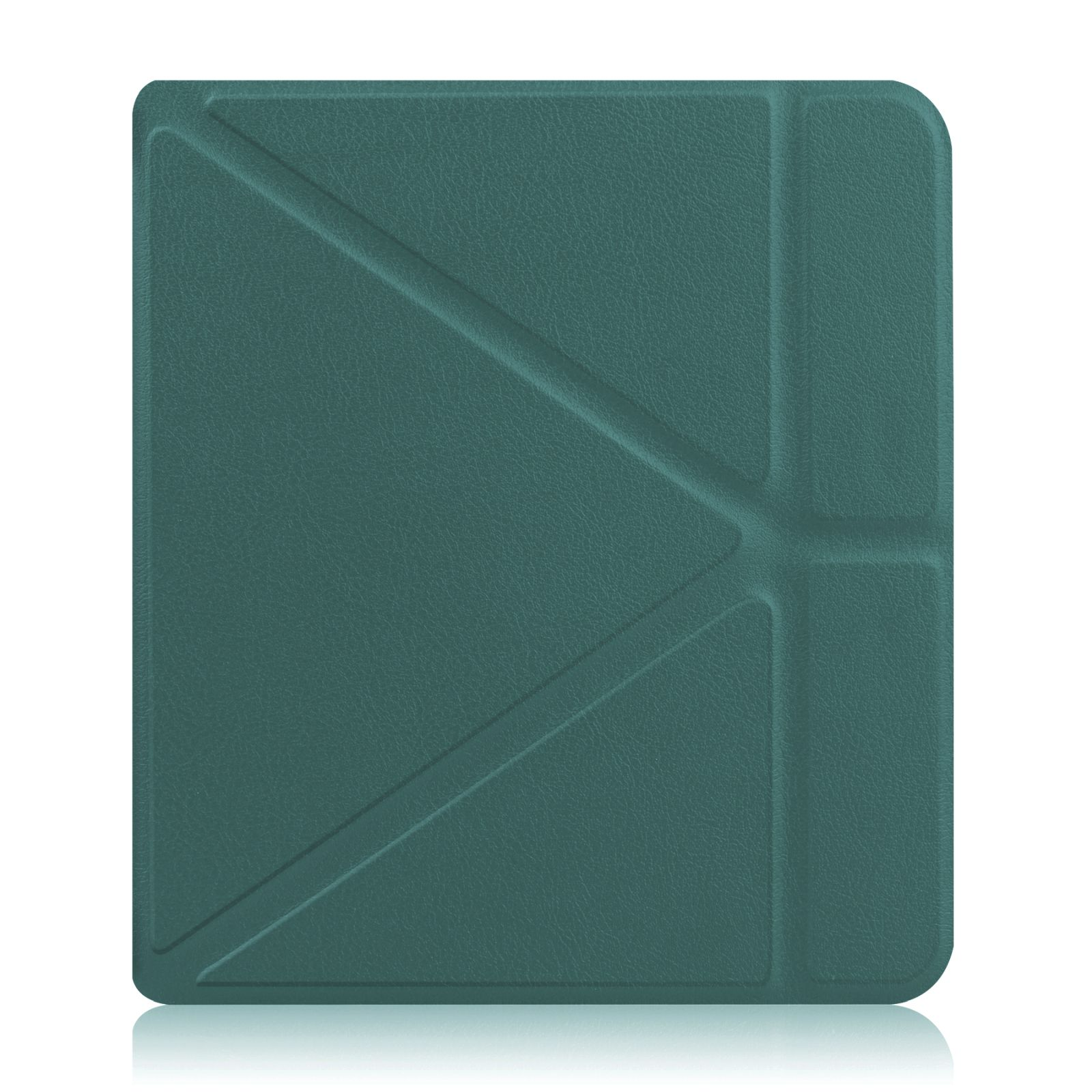 Eine teal Tablet-Hülle mit einem geometrischen Design wird angezeigt.