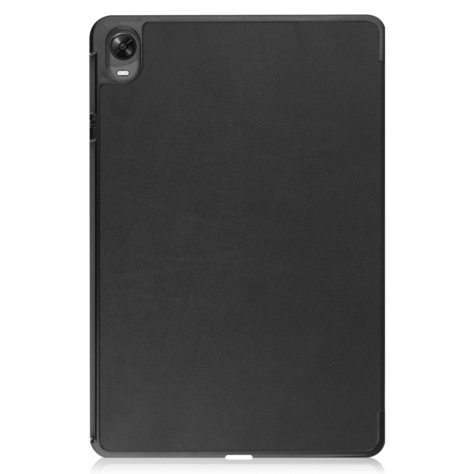 Schwarze Tablet-Hülle. Es hat ein Kamer Loch. Die Hülle ist schwarz und die Kamera ist sichtbar.