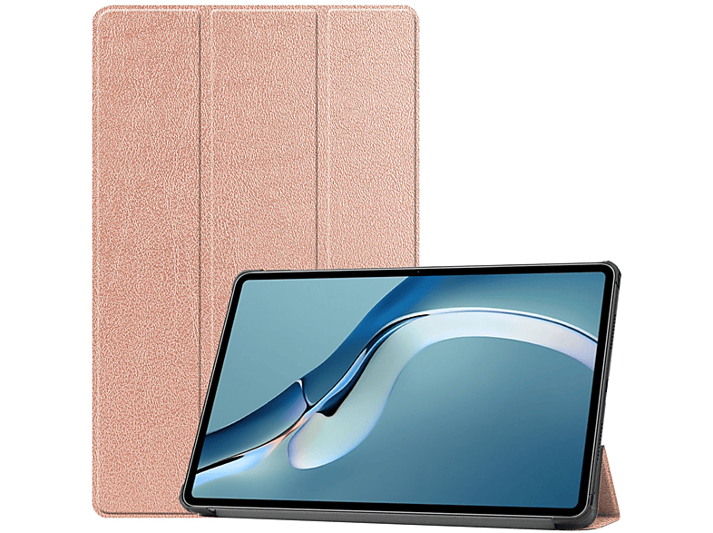 MatePad Kunstleder, Bookcover Hülle Pro Schutzhülle Pink 2021 12.6 Huawei für LOBWERK