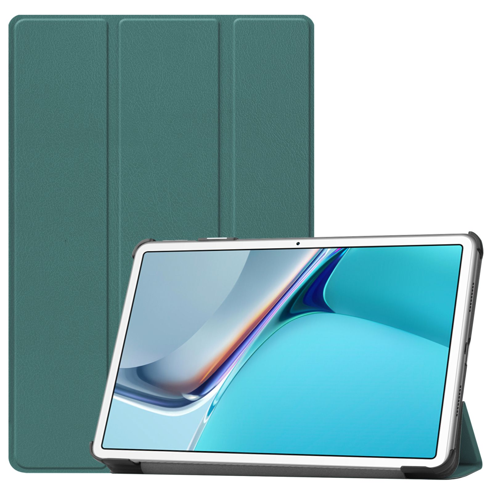 Schutzhülle LOBWERK MatePad 2021 Zoll für 11 Grün Kunstleder, Bookcover 11 Huawei Hülle