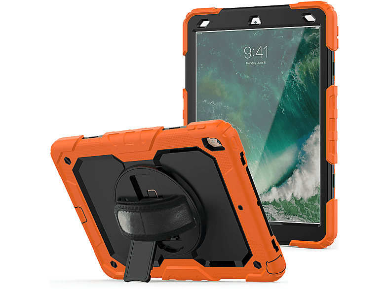 LOBWERK 4in1 Schutzhülle Case Bookcover 2019/2020/2021 10.2 10.2 Apple iPad Orange für Kunststoff