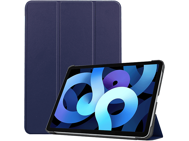 LOBWERK Hülle Schutzhülle Bookcover für Apple Ipad Air 4 2020/2022 4. Generation 10.9 Zoll Kunstleder, Blau