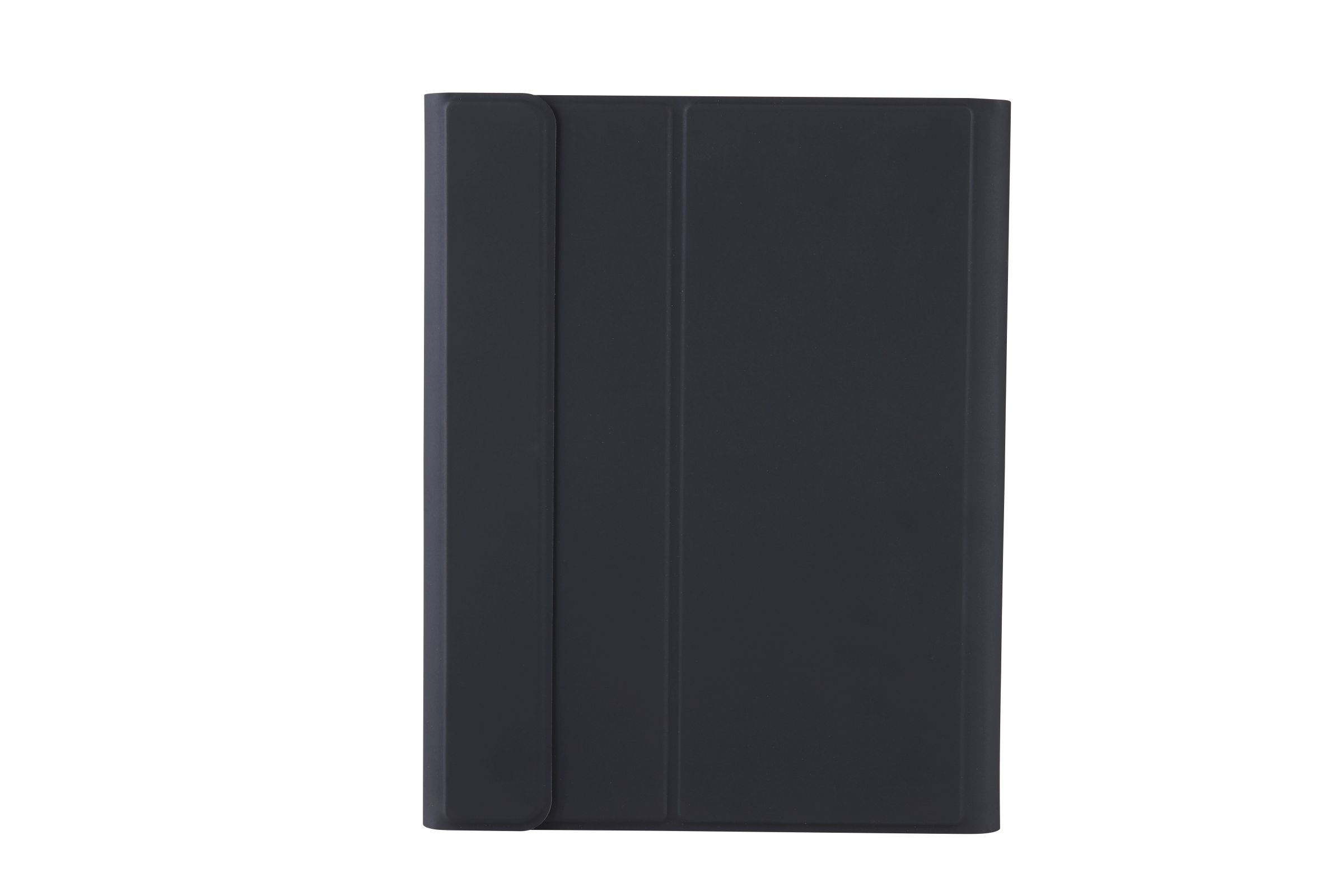 Eine schwarze Tablethülle. Sie ist geschlossen.
