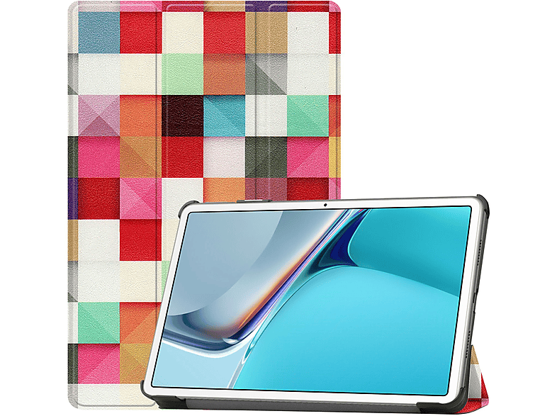 LOBWERK MatePad 11 Zoll Mehrfarbig Bookcover für 2021 11 Hülle Schutzhülle Kunstleder, Huawei