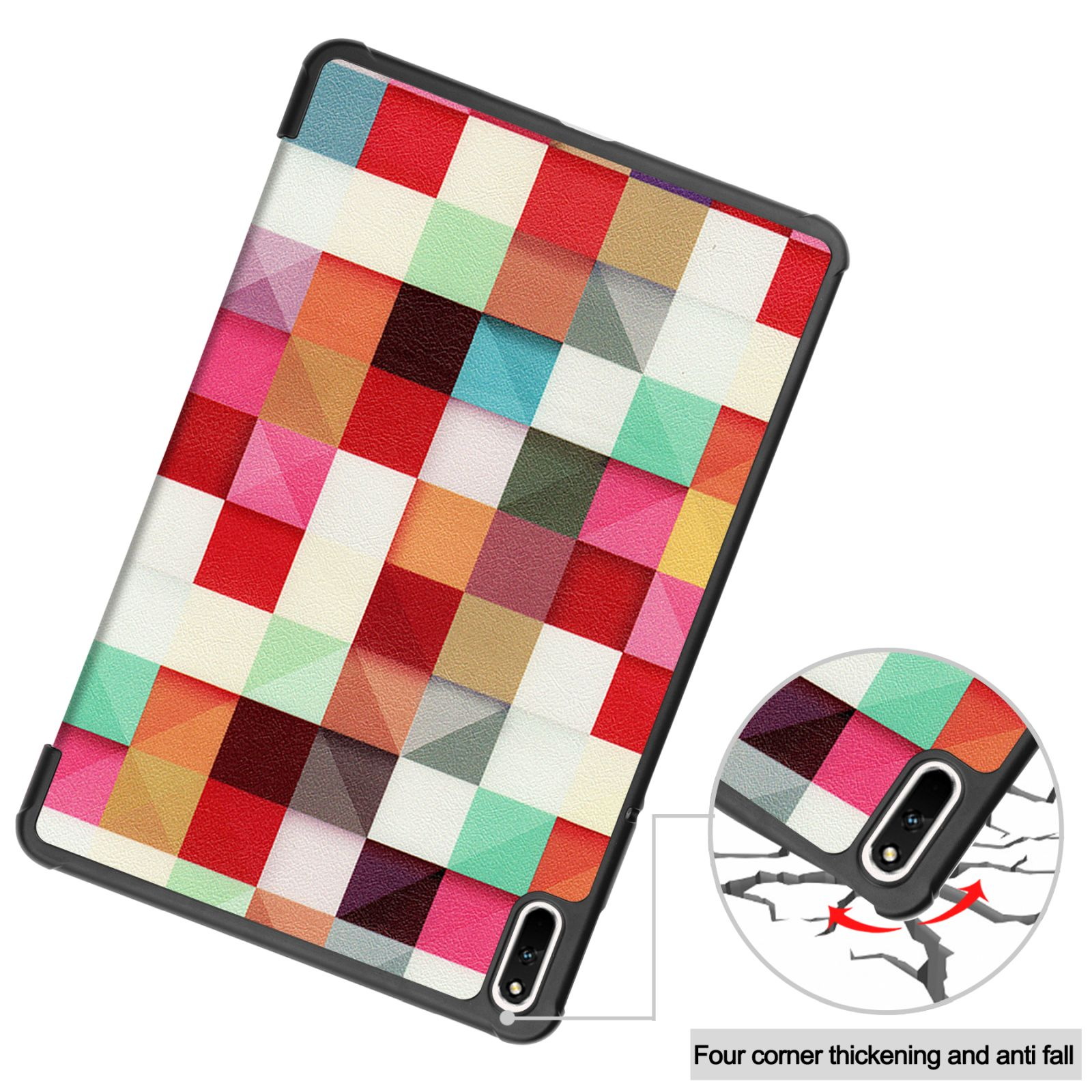 LOBWERK Hülle Schutzhülle Bookcover MatePad 11 Zoll Huawei Kunstleder, Mehrfarbig für 11 2021