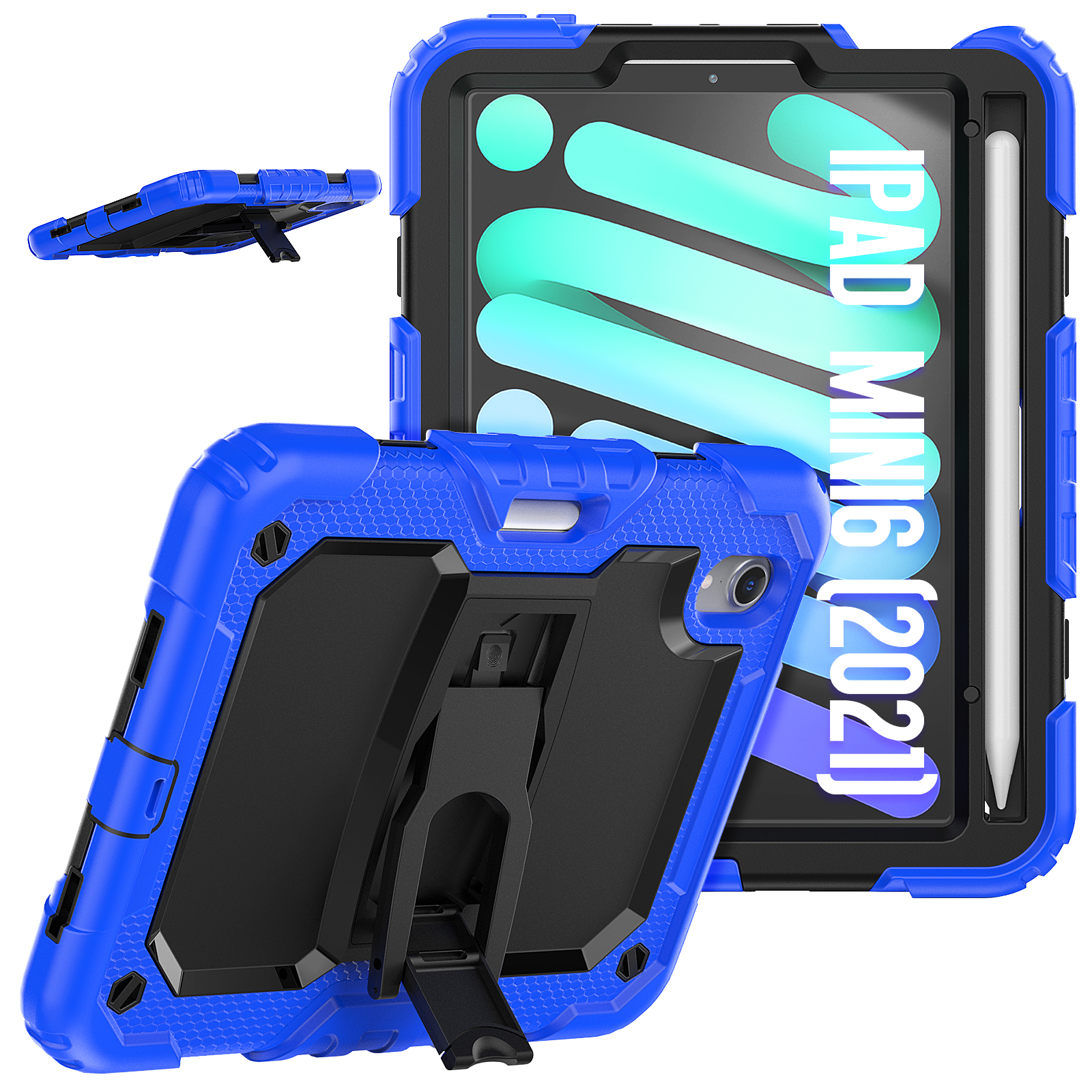 Backcover 6. Mini 2021 8.3 6 LOBWERK Generation Zoll Apple für Hülle Kunststoff, iPad Blau Schutzhülle