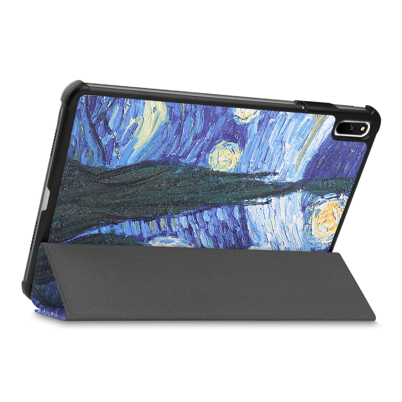 11 LOBWERK Schutzglas) Huawei MatePad + 2in1 für 2021 Kunstleder, 11 Set Bookcover (Schutzhülle Case Zoll Mehrfarbig