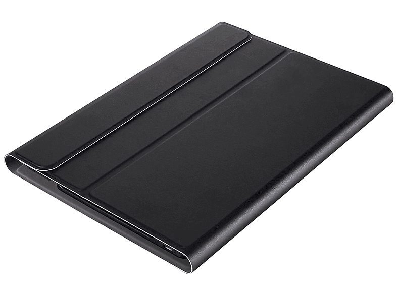 LOBWERK 2in1 Samsung S7 SM-T870/T875/X700 Schutzhülle Bookcover Kunststoff, Set (Bluetooth 2 Tastatur Cover) + für Tab Schwarz