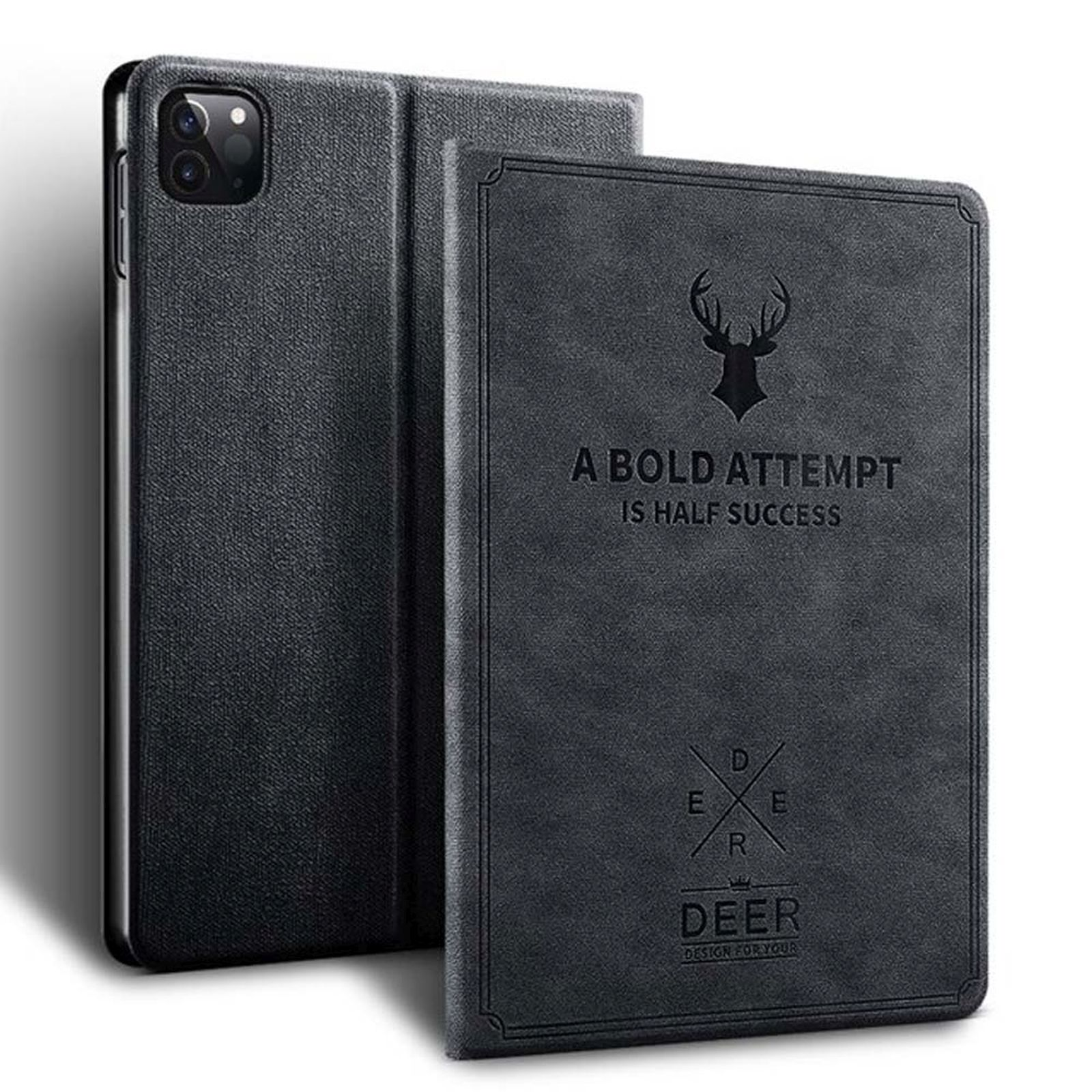 Schwarz 12.9 Schutzhülle Kunststoff, iPad Hülle 2020 Bookcover Apple LOBWERK Pro für