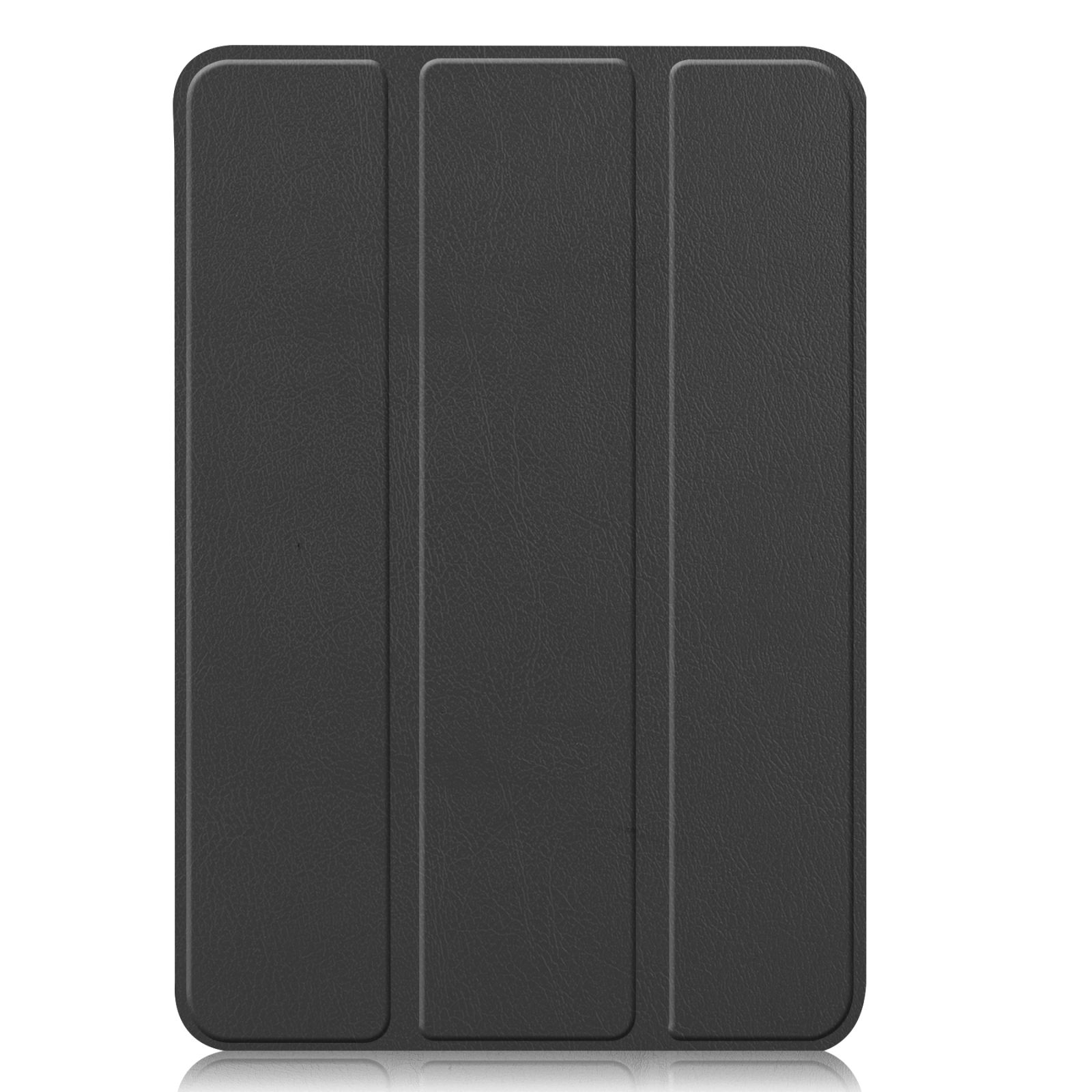 Eine schwarze Tablet-Hülle. Sie ist dreifach gefaltet und geschlossen.