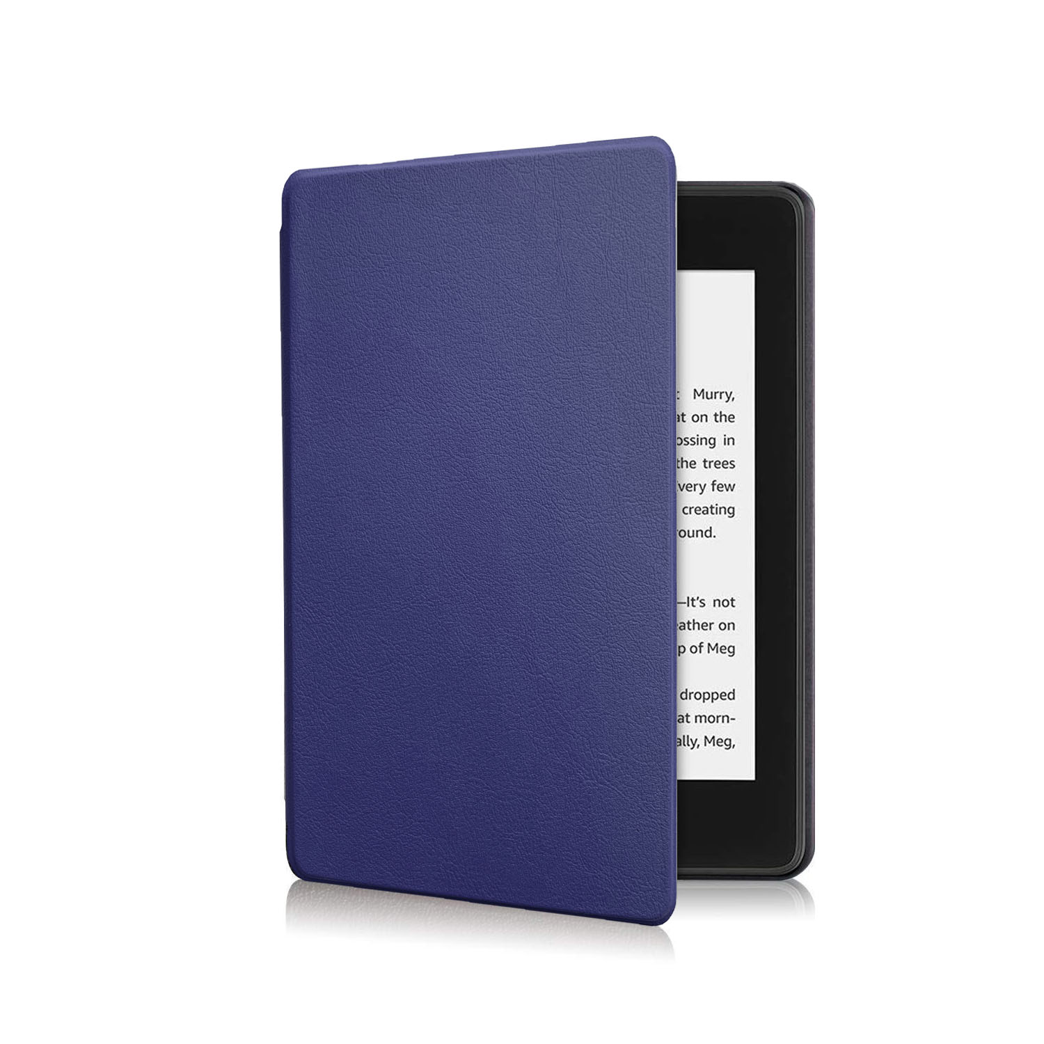 Blaue E-Reader-Hülle.