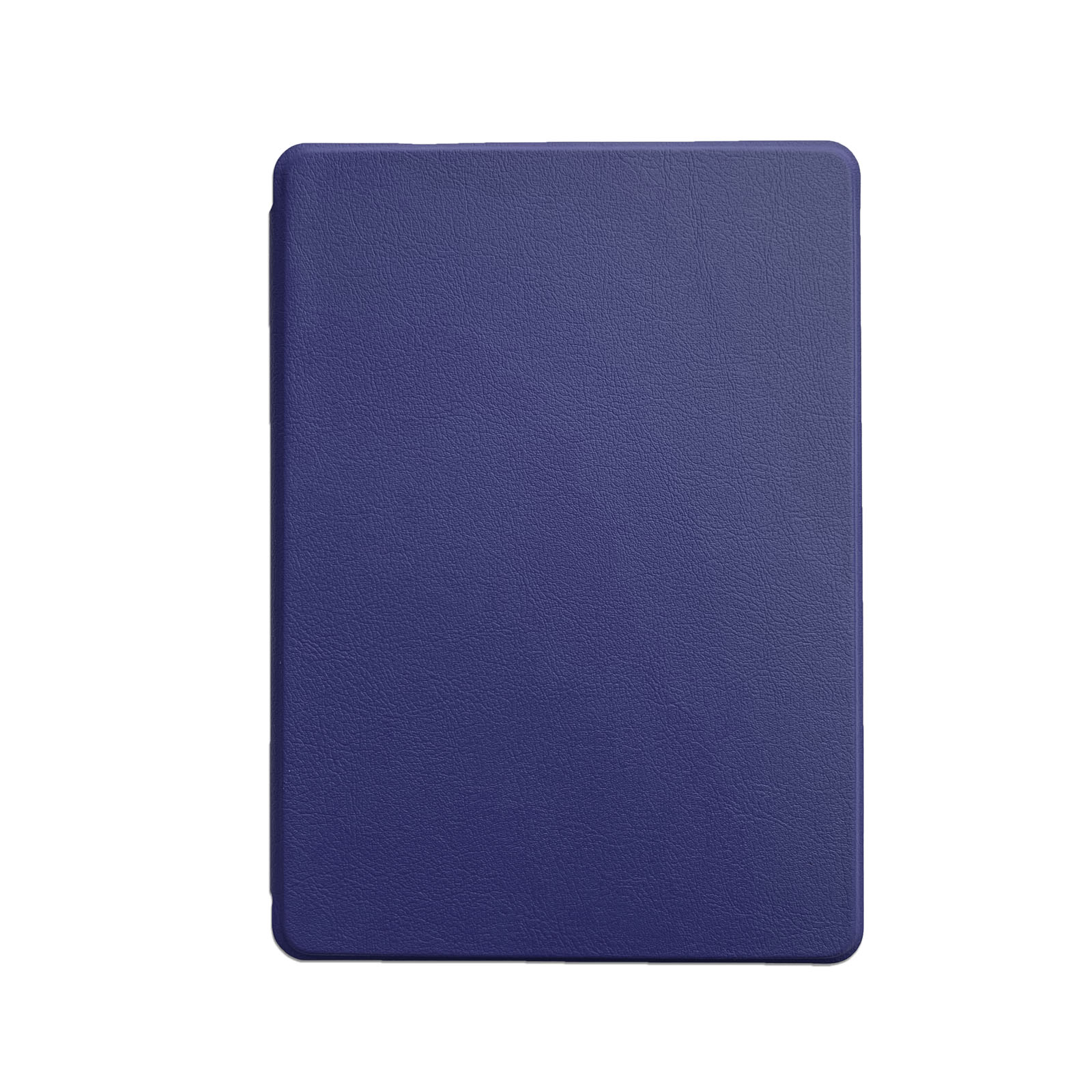 Dunkelblaue Tablethülle. Die Abdeckung scheint eine schlichte, strukturierte Oberfläche zu sein.
