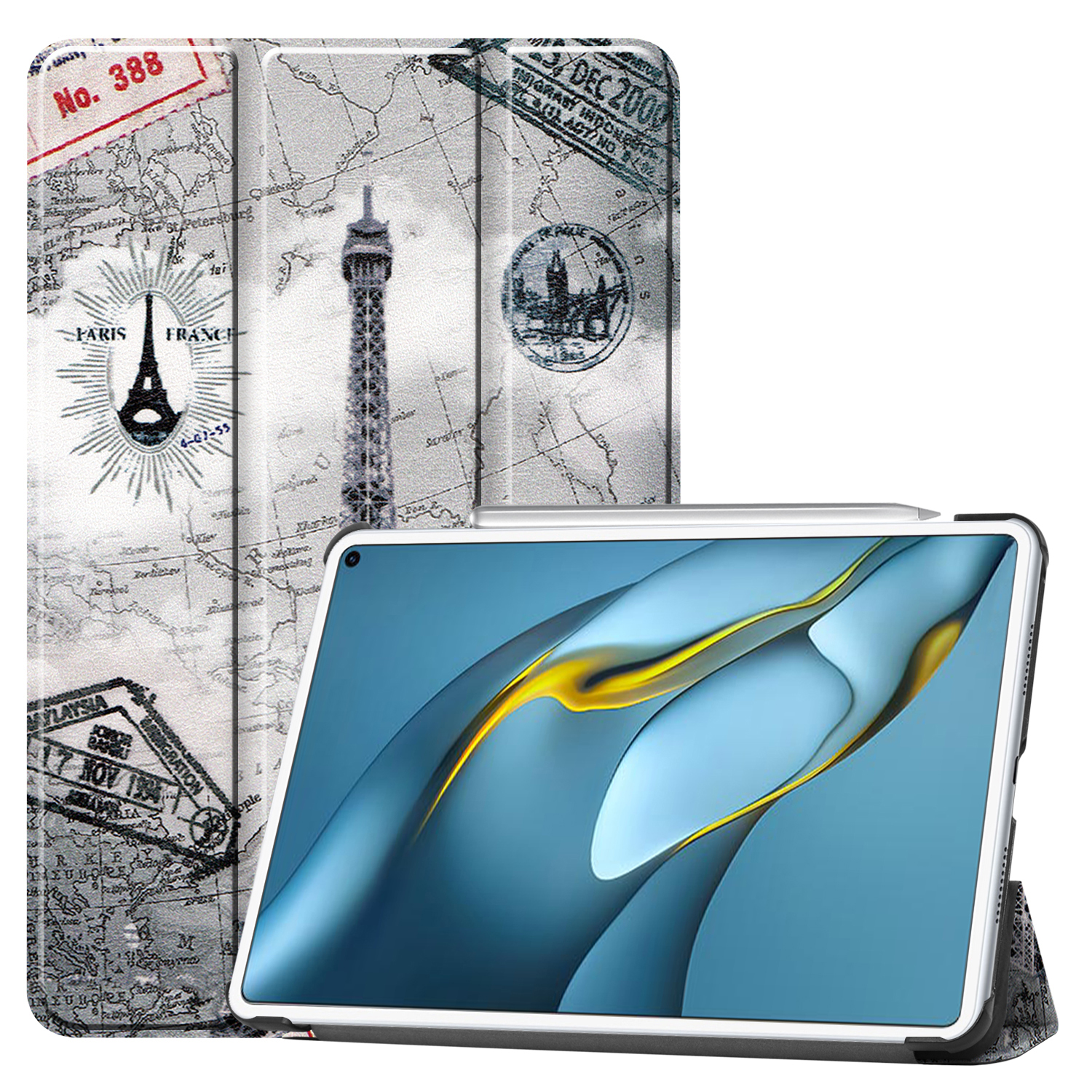 MRR-W29 Kunstleder, 10.8 2021 Huawei Pro LOBWERK Schutzhülle Mehrfarbig für Bookcover Hülle Zoll MatePad