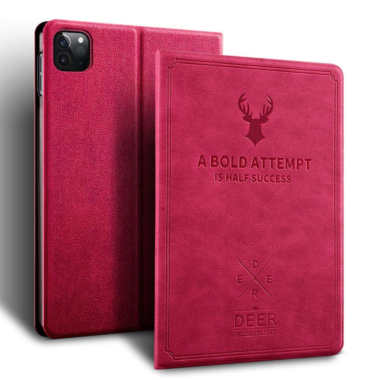 LOBWERK Hülle Schutzhülle Bookcover iPad Hotpink 11 Kunststoff, Pro Apple 2020 für