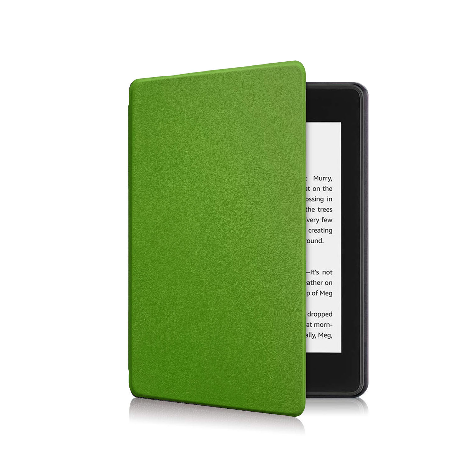 LOBWERK Hülle Schutzhülle Bookcover für 11. Paperwhite 6.8 Generation 2021 Kunstleder, Kindle Amazon Zoll Grün