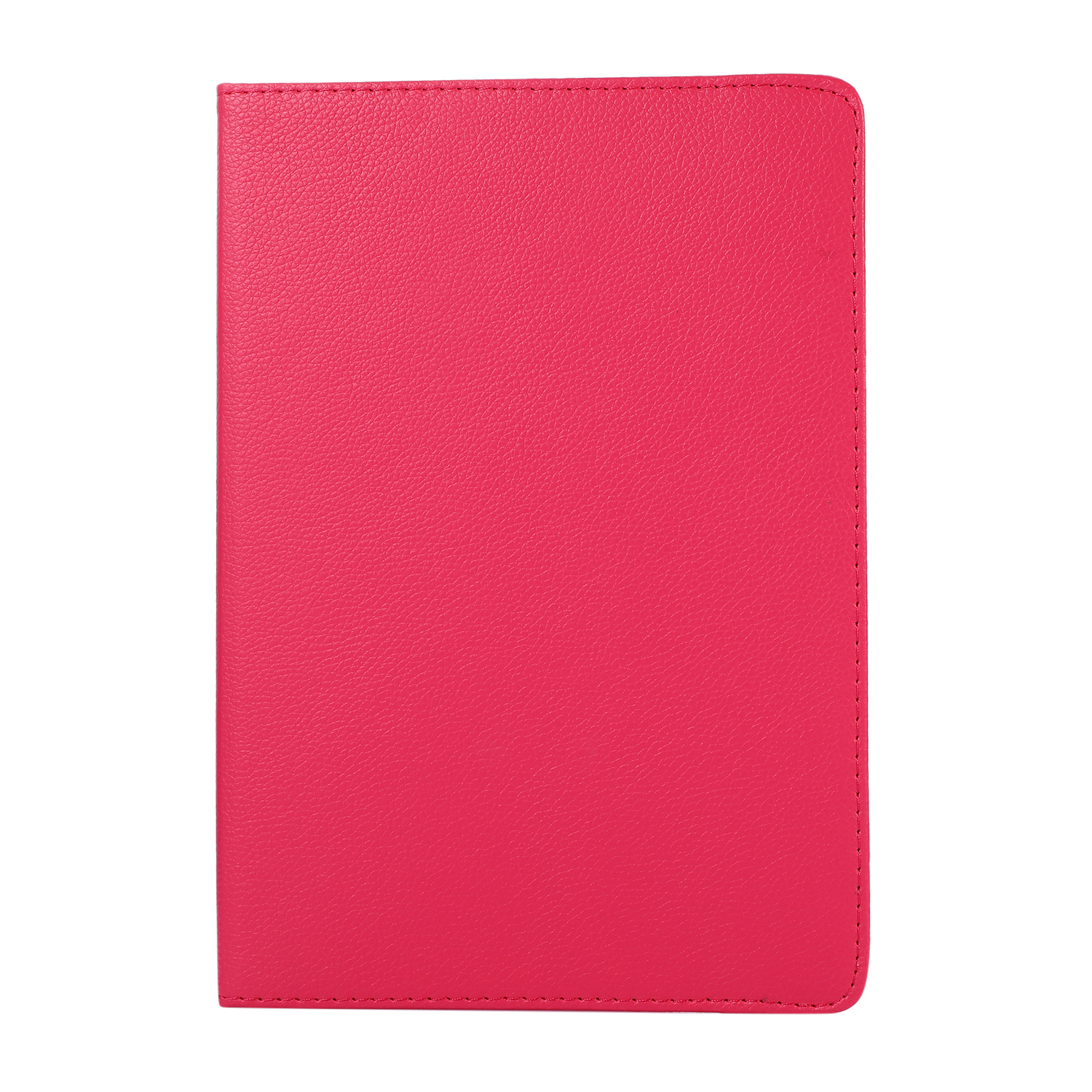 Rosa Tablet-Hülle, geschlossen. Die Hülle hat eine einfarbige rosa Farbe mit einer glatten Textur.