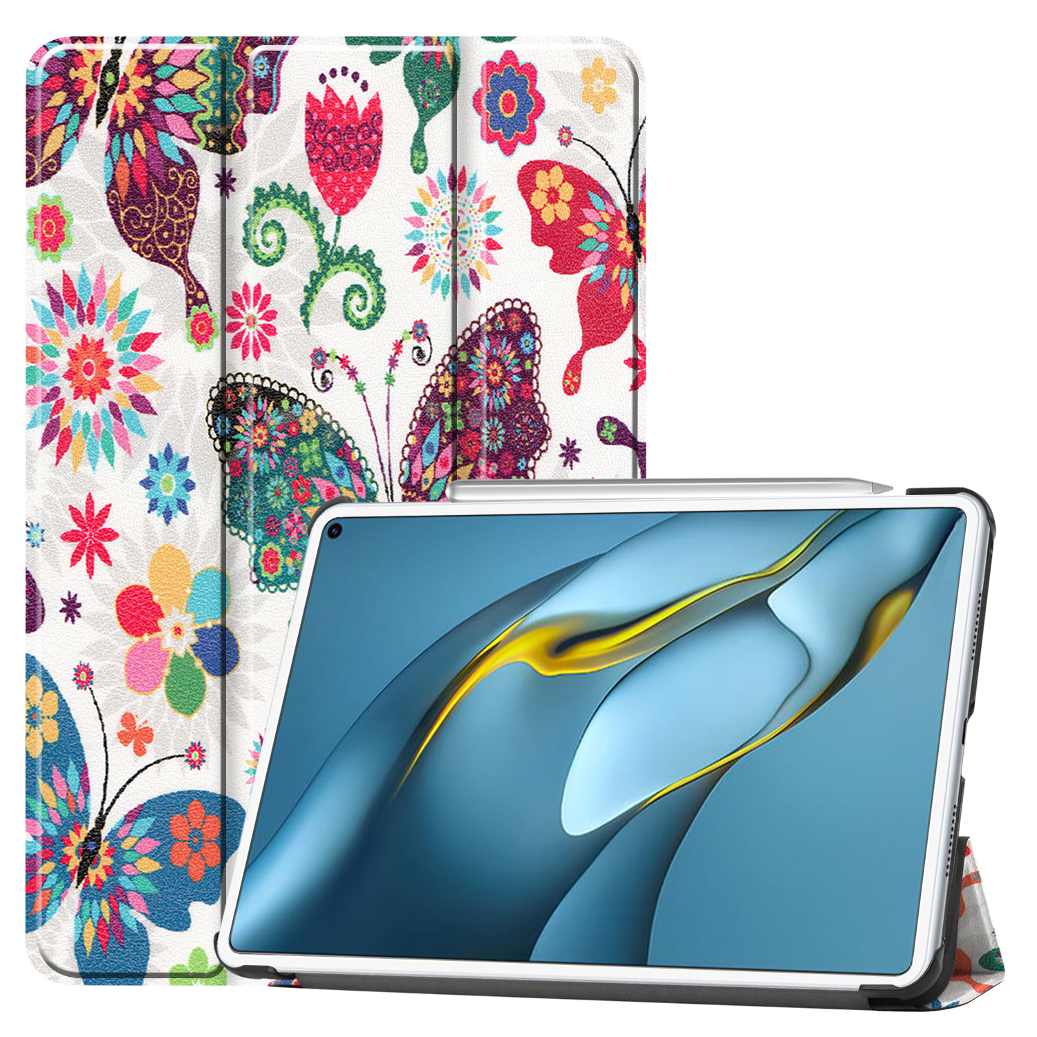 LOBWERK Hülle Schutzhülle 2021 Huawei Bookcover Pro Zoll MatePad Mehrfarbig 10.8 MRR-W29 für Kunstleder