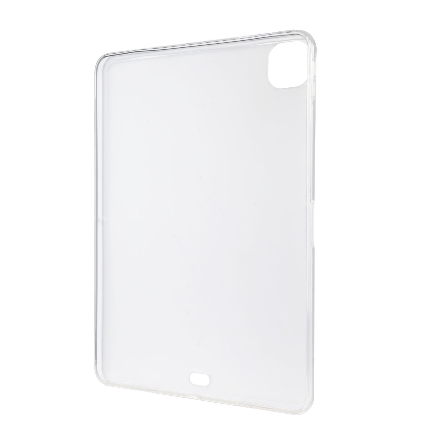 Transparente Tablethülle, Rückseite des Tablets. Es ist eine klare, schlichte Abdeckung.