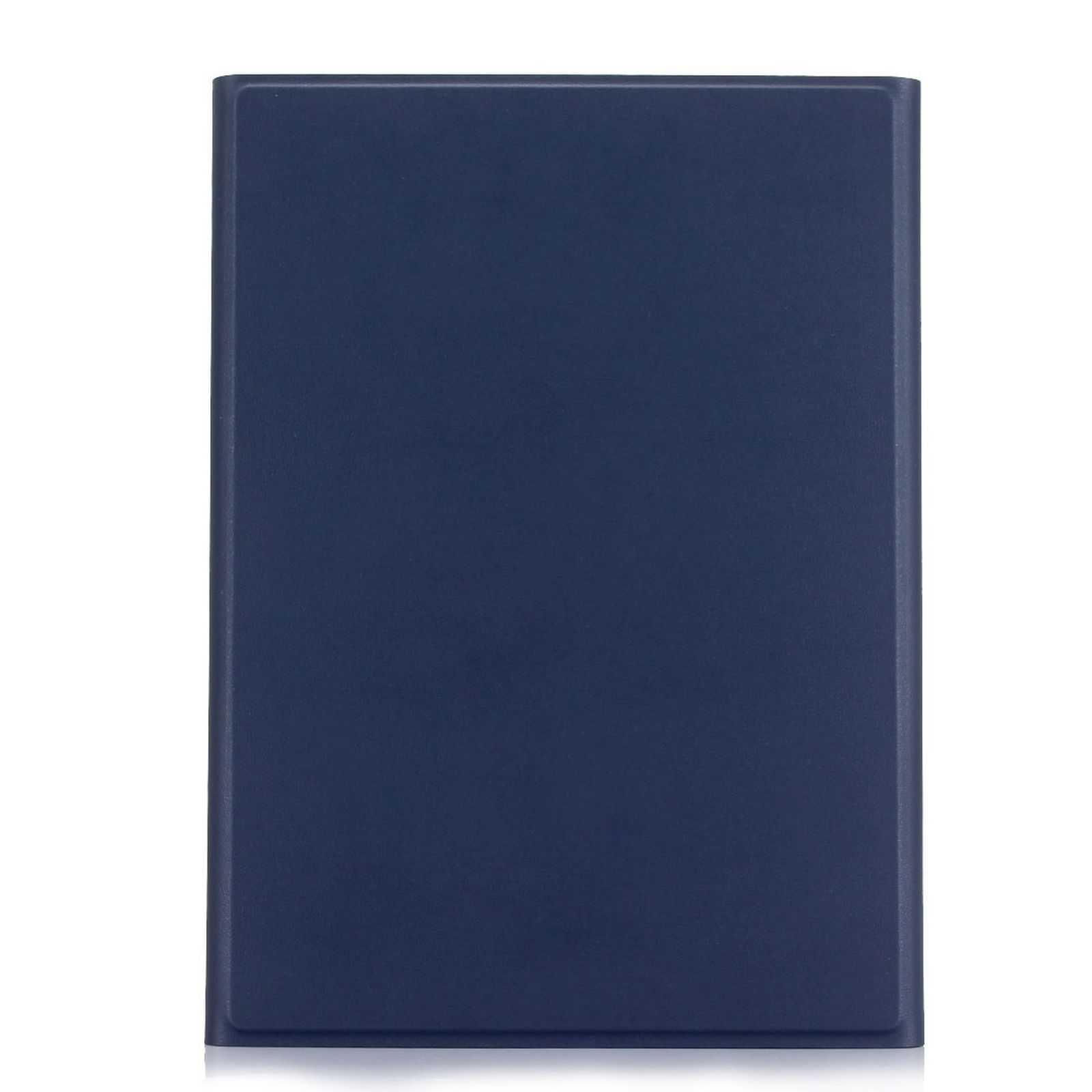 Marineblaue Tablet-Hülle. Die Hülle ist geschlossen.