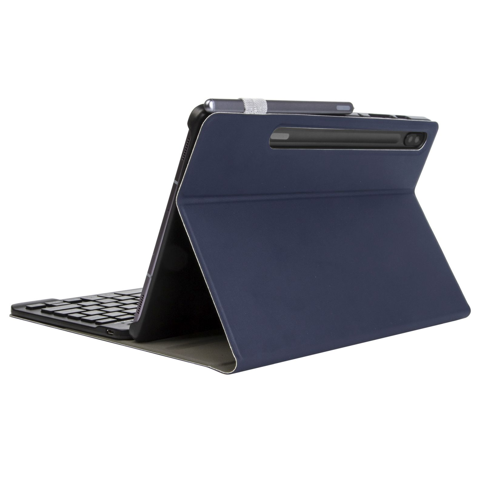 LOBWERK 2in1 Blau Zoll S6 Set + Tab Tastatur Schutzhülle SM-T865 (Bluetooth Kunststoff, 10.5 Cover) für Galaxy SM-T860 Bookcover Tab Samsung S
