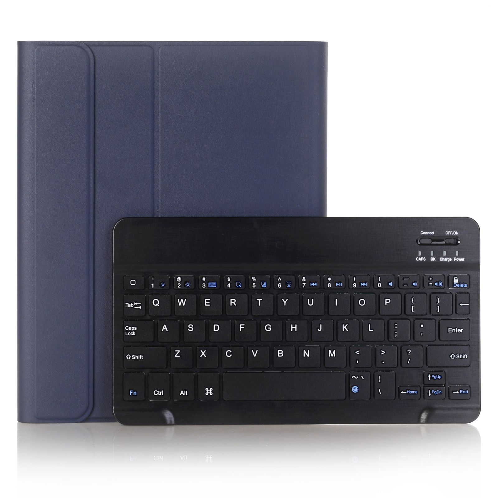 LOBWERK 2in1 Tastatur + Blau iPad für Kunststoff, Schutzhülle 9.7 2016 (Bluetooth Set Cover) Pro Apple Bookcover