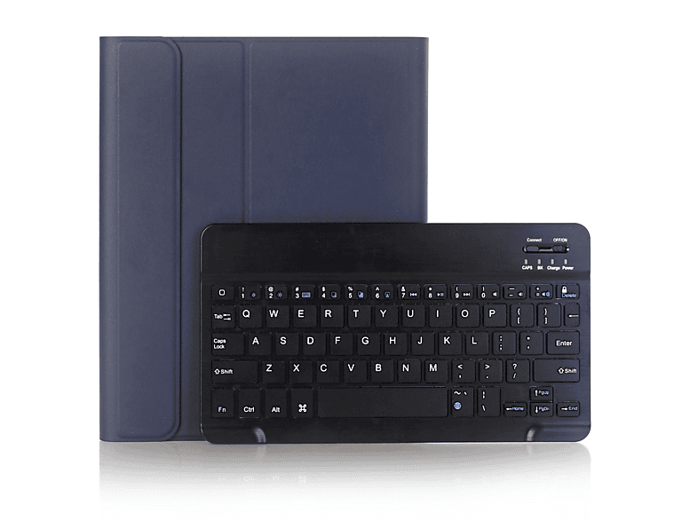 iPad 9.7 Pro Apple Set 2016 Bookcover (Bluetooth LOBWERK + für Kunststoff, 2in1 Cover) Tastatur Schutzhülle Blau